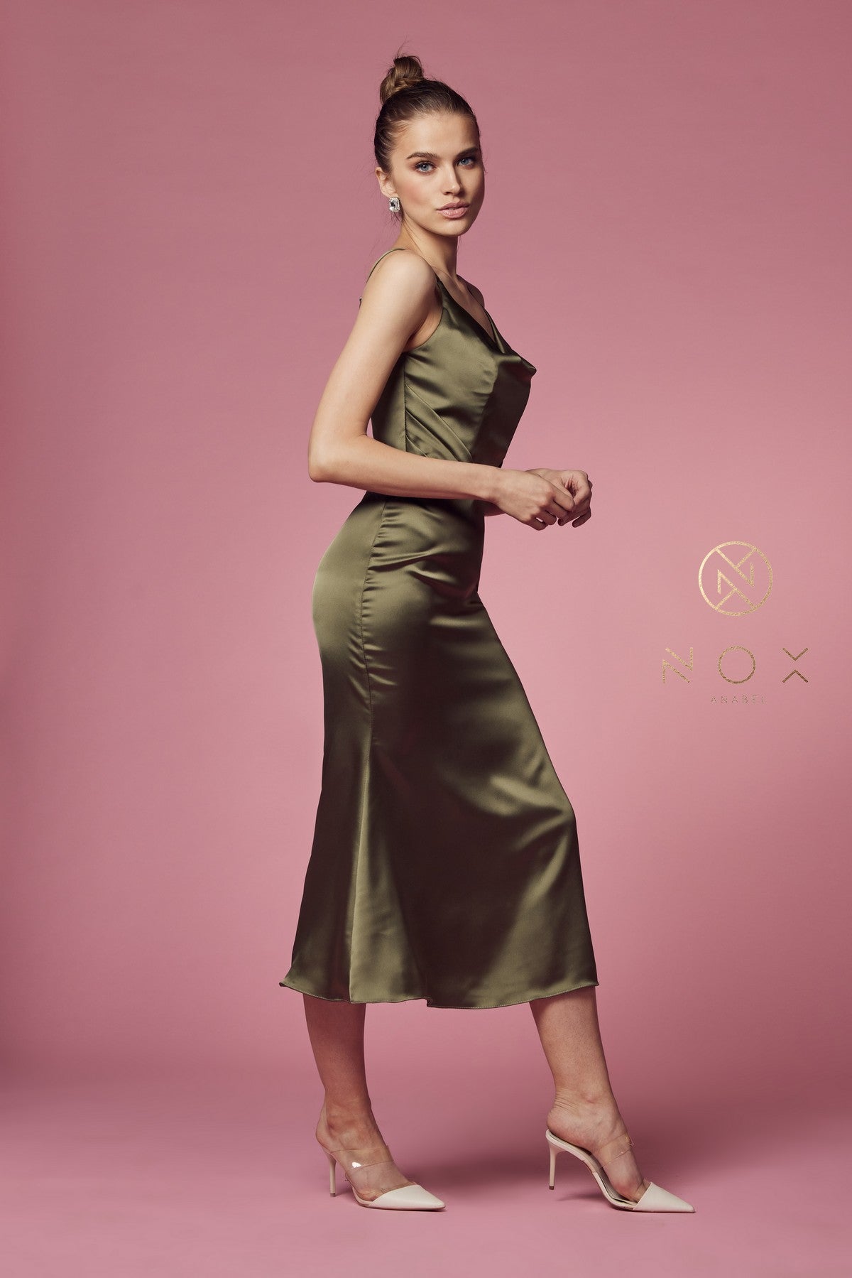 Cowl Neck Midi Dress by Nox Anabel R1027 - product image 6