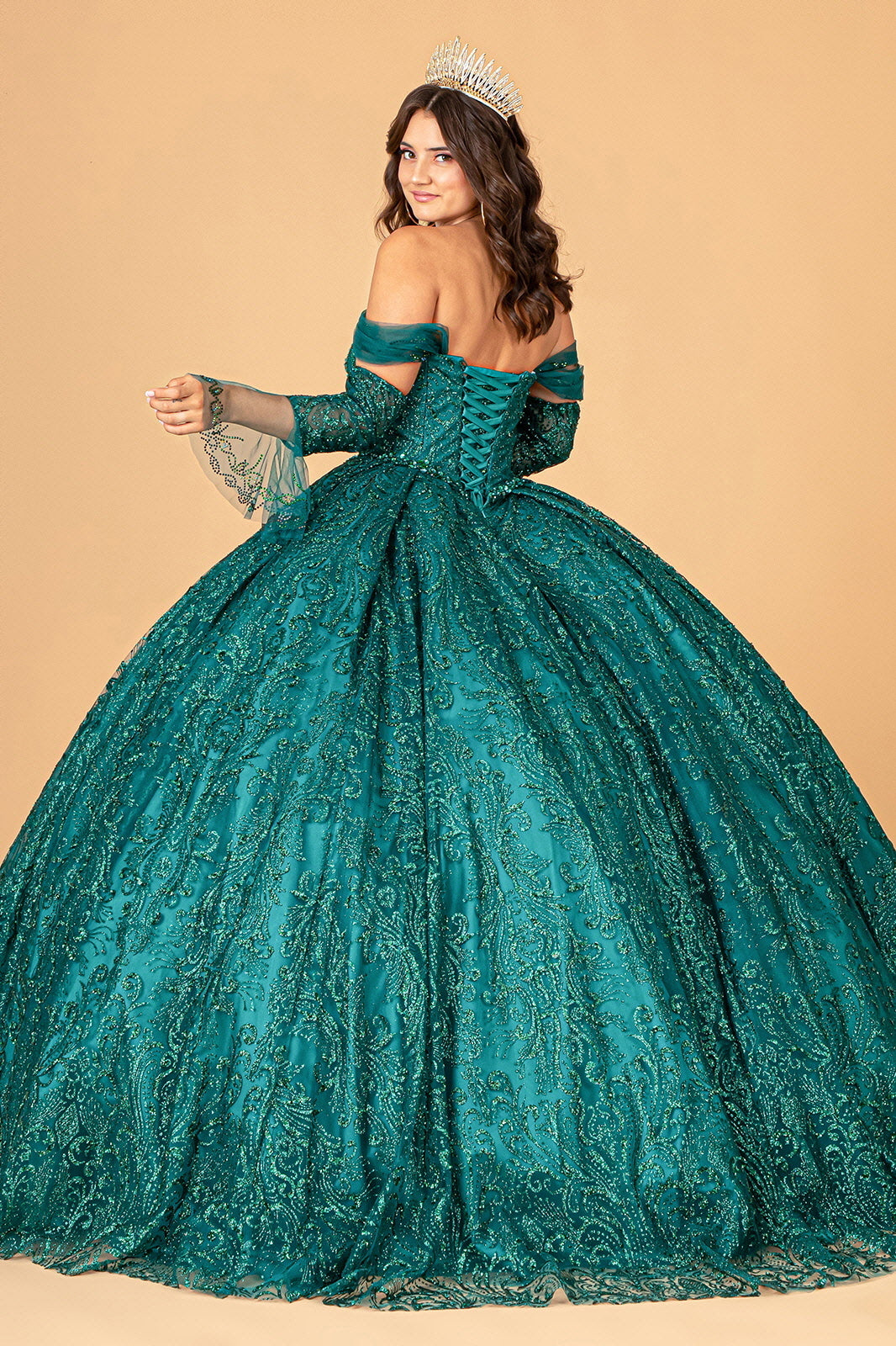 Embellished Off Shoulder Ball Gown by Elizabeth K GL3073 - product image 10