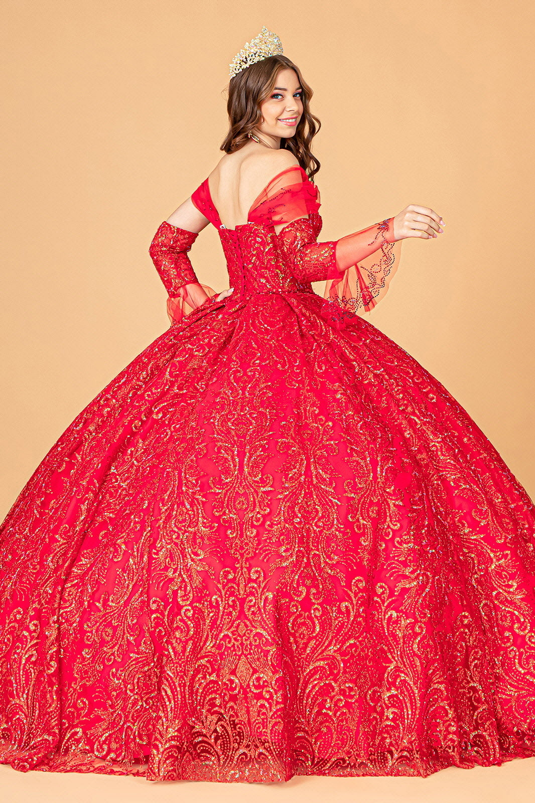 Embellished Off Shoulder Ball Gown by Elizabeth K GL3073 - product image 2