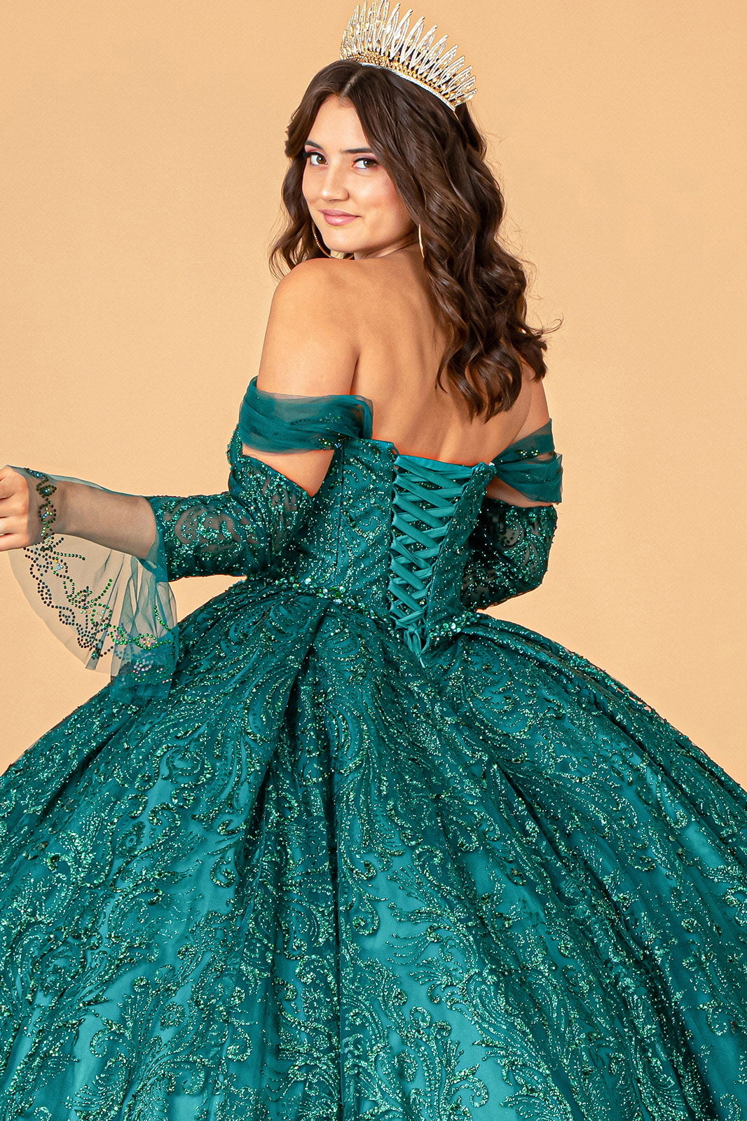 Embellished Off Shoulder Ball Gown by Elizabeth K GL3073 - product image 12