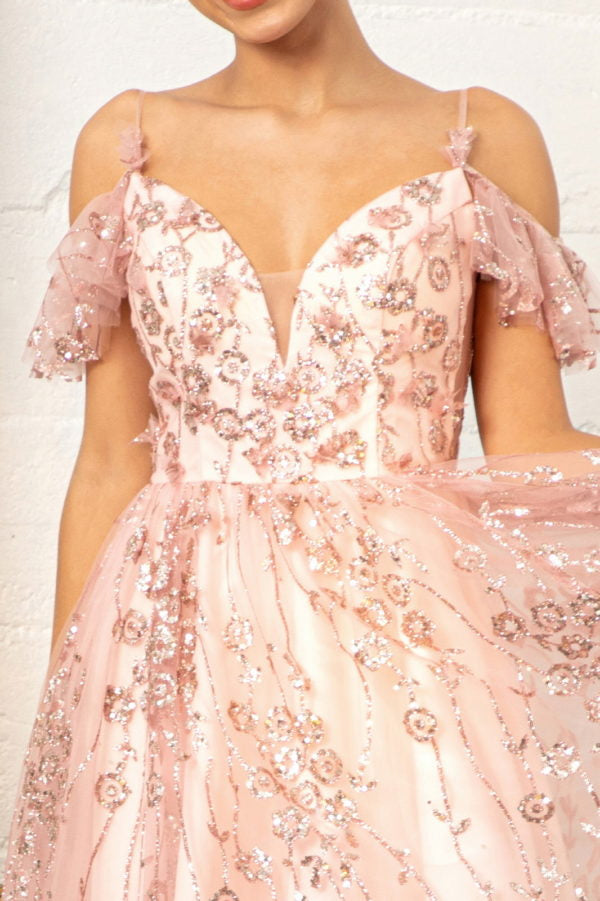 Embellished Short Cold Shoulder Dress by Elizabeth K GS1996 - product image 3