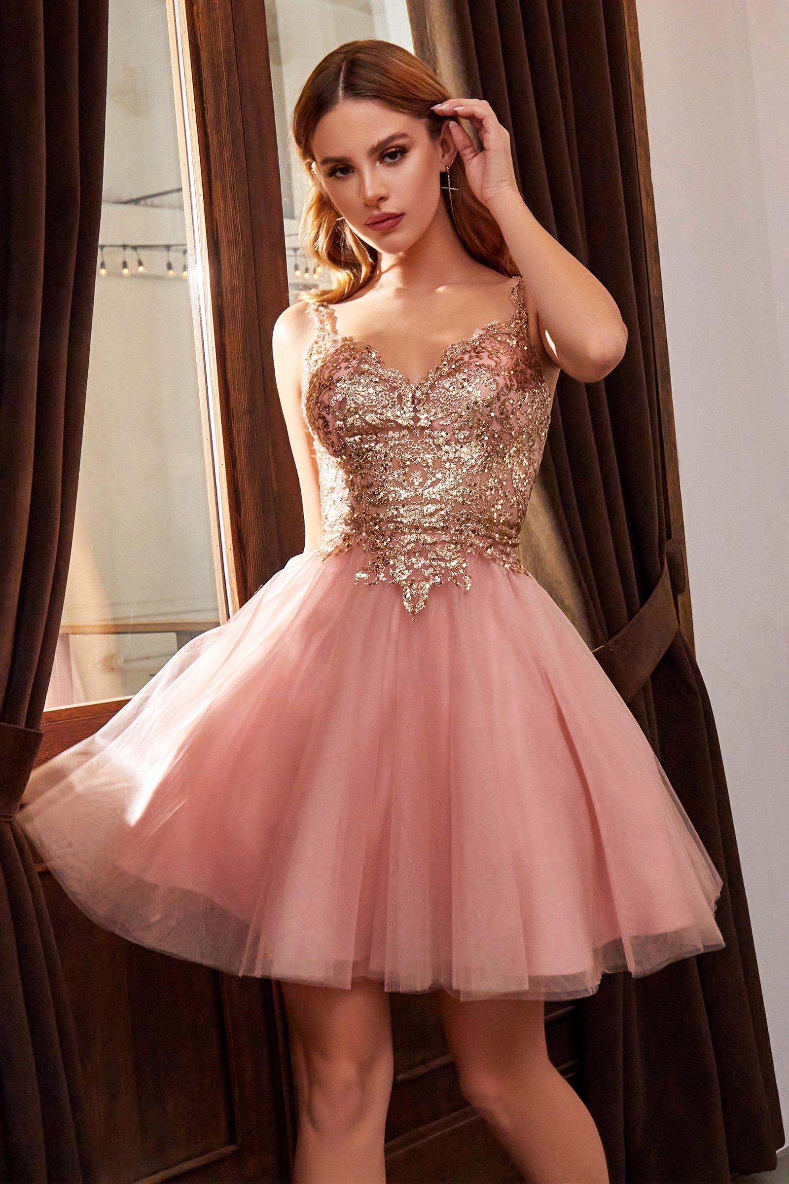 Embellished Short Tulle Dress by Cinderella Divine 9239 - product image 5
