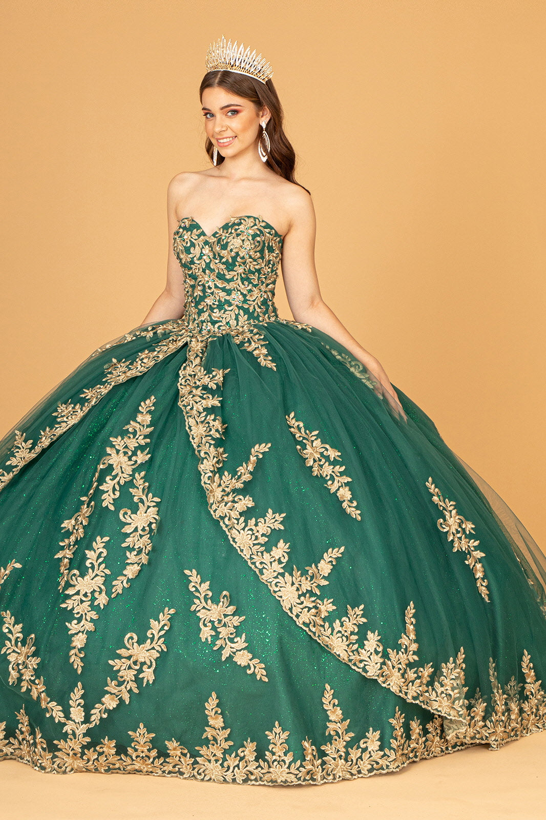Embroidered Cape Ball Gown by Elizabeth K GL3016 - product image 10