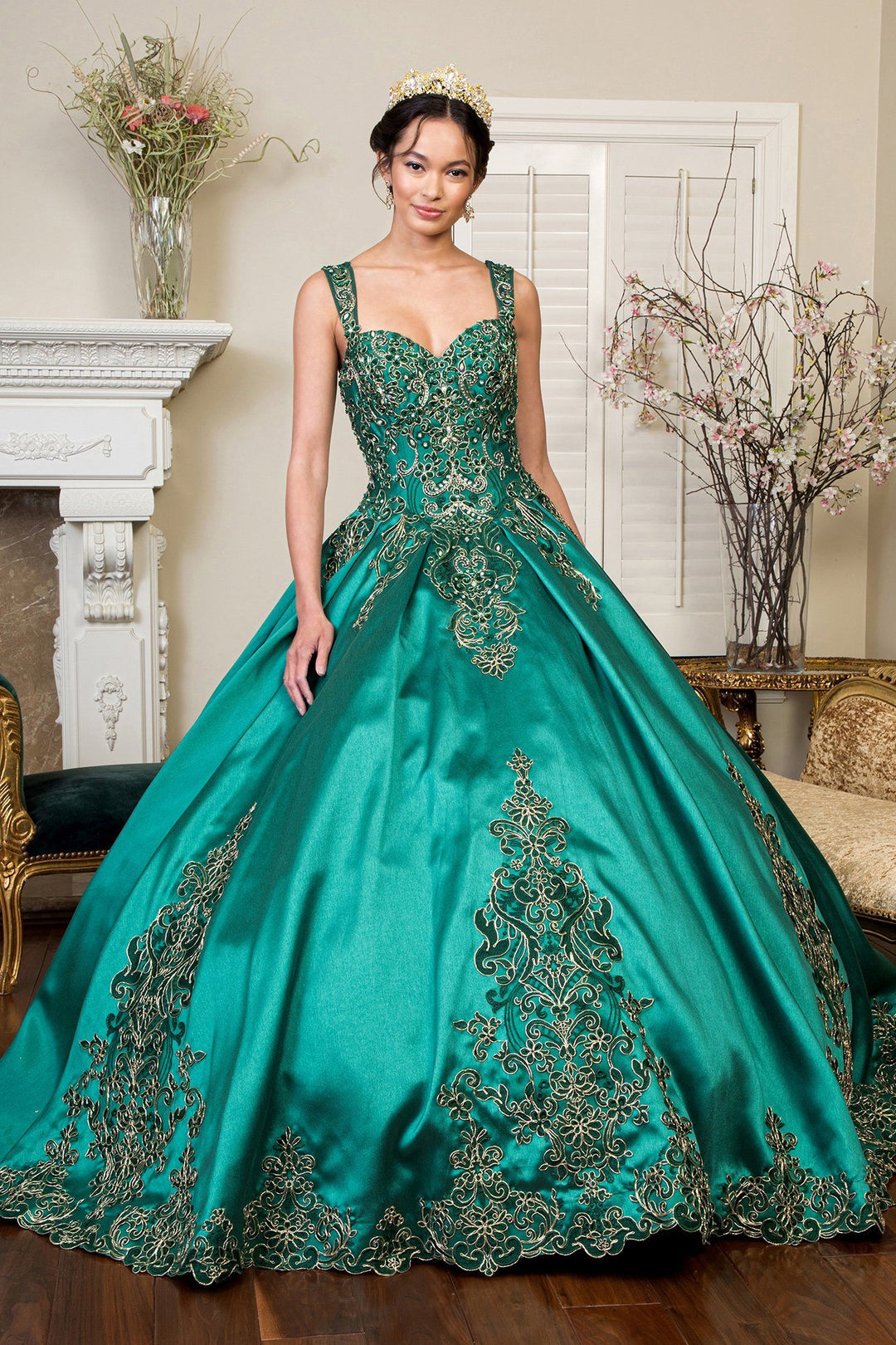 Embroidered Satin Ball Gown by Elizabeth K GL1930 - product image 1