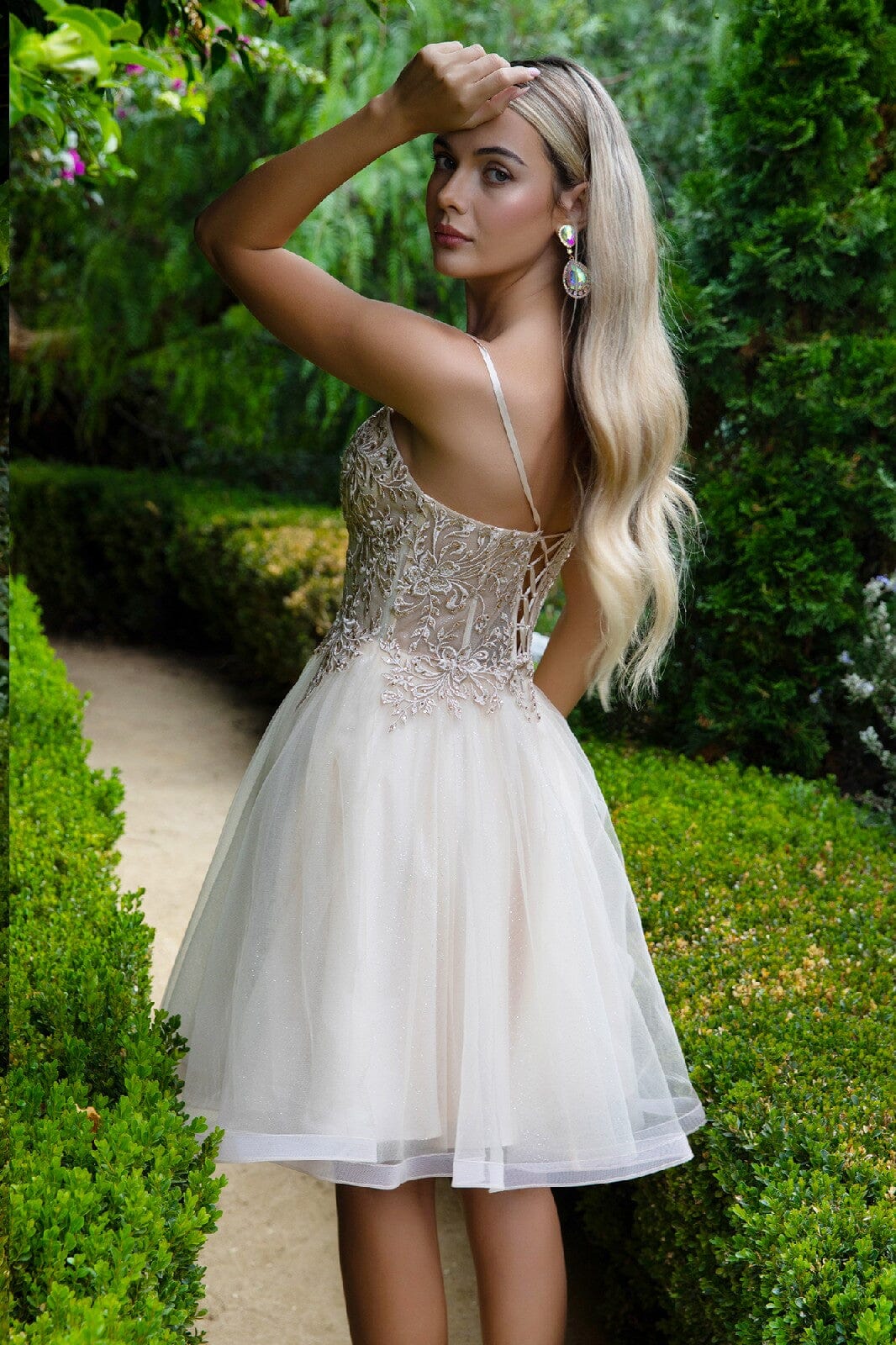 Embroidered Short A-line Dress by Elizabeth K GS3515 - product image 12