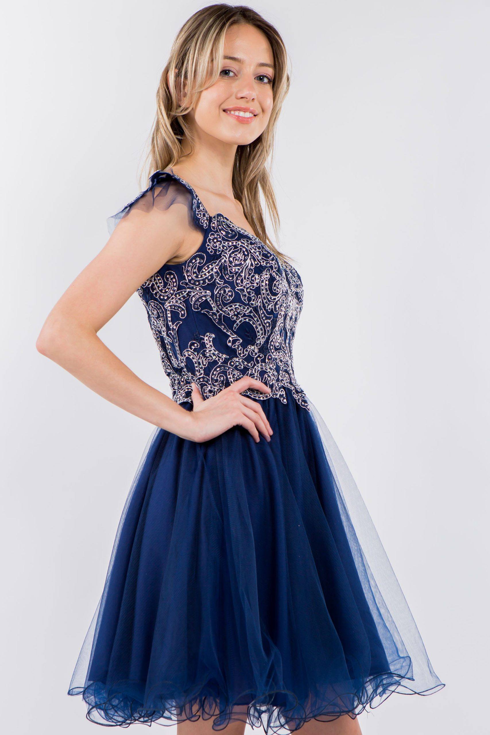 Embroidered Short Ruffled Dress by Elizabeth K GS1966 - product image 9