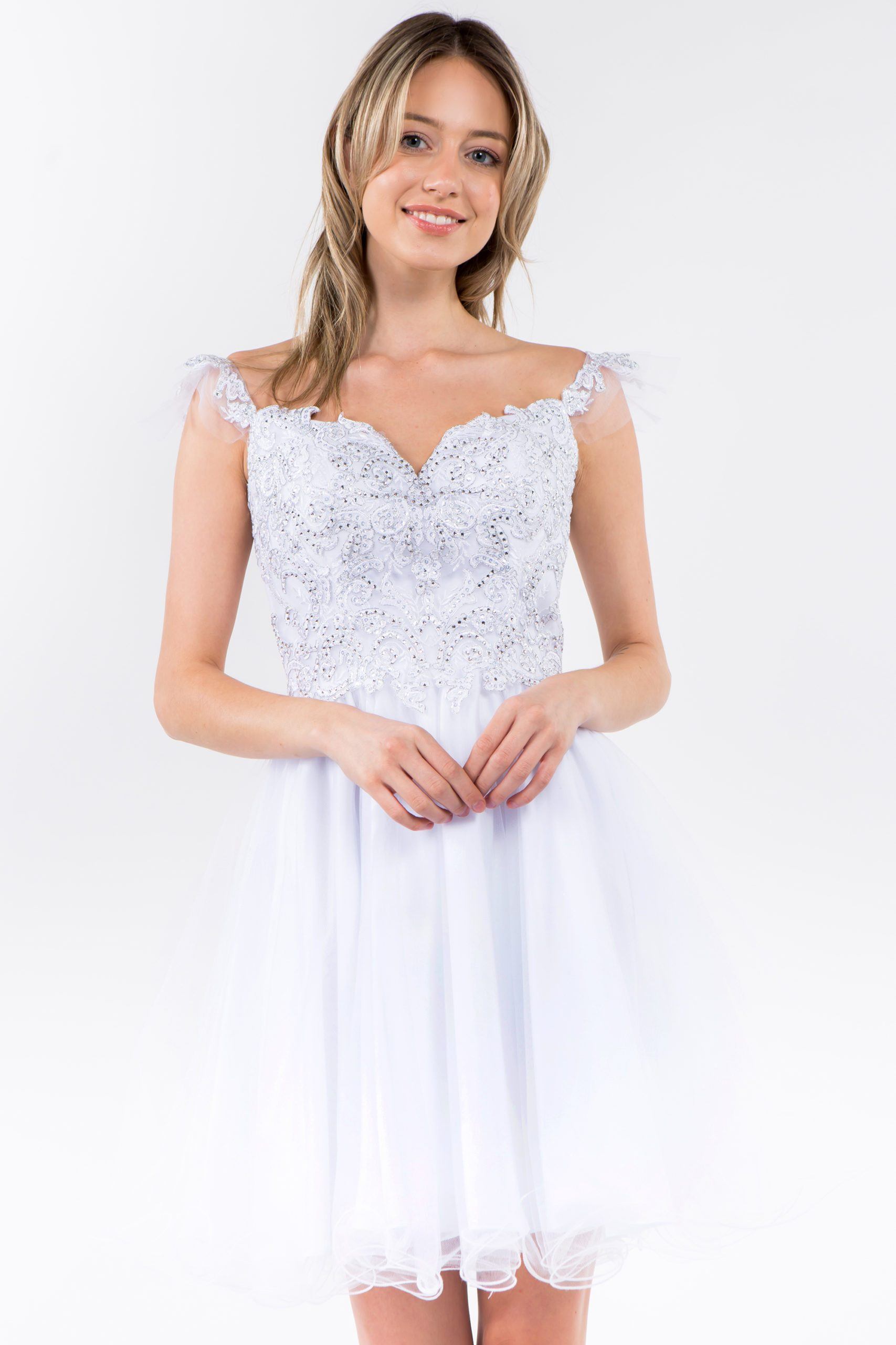 Embroidered Short Ruffled Dress by Elizabeth K GS1966 - product image 23
