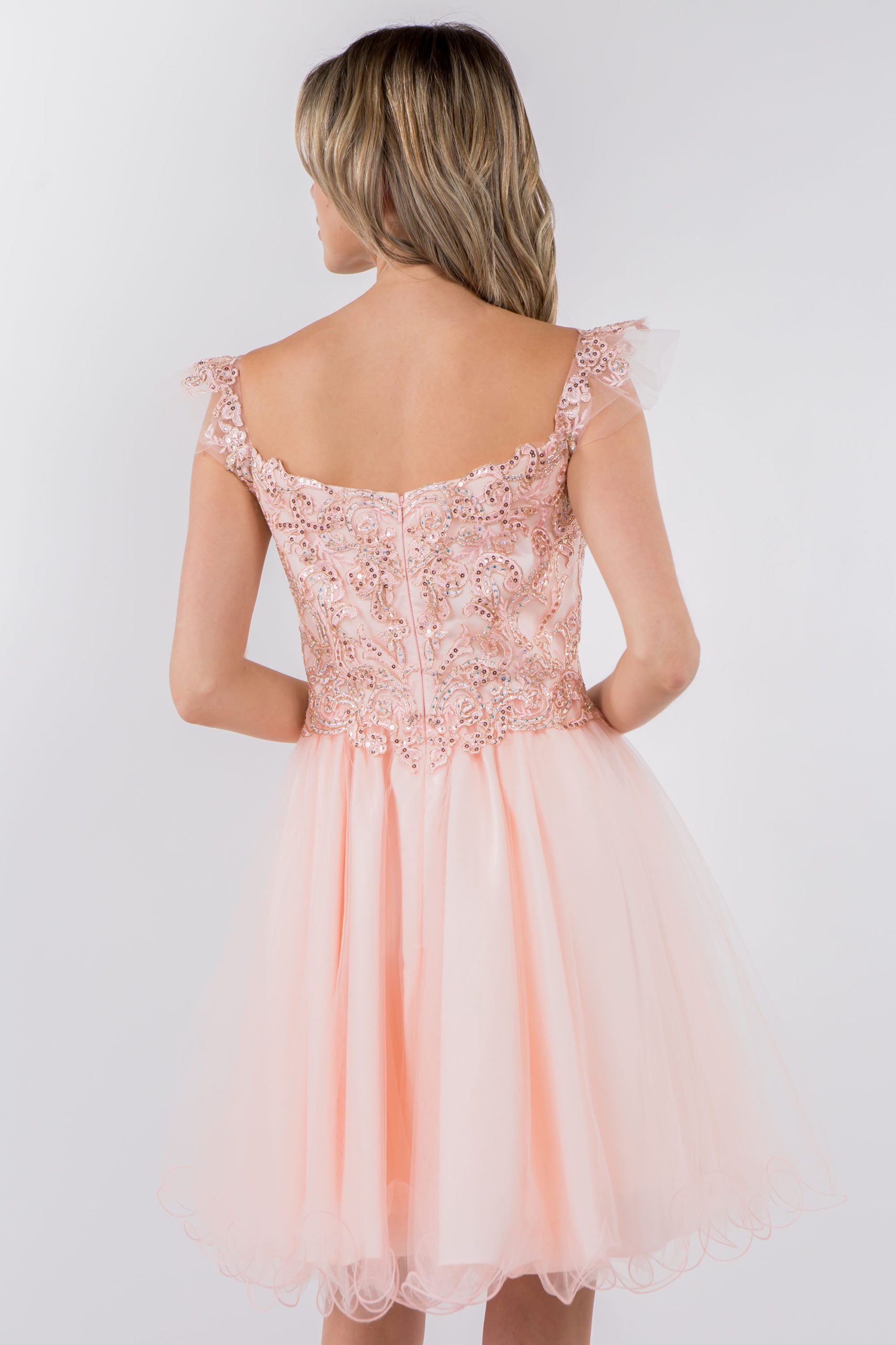 Embroidered Short Ruffled Dress by Elizabeth K GS1966 - product image 2
