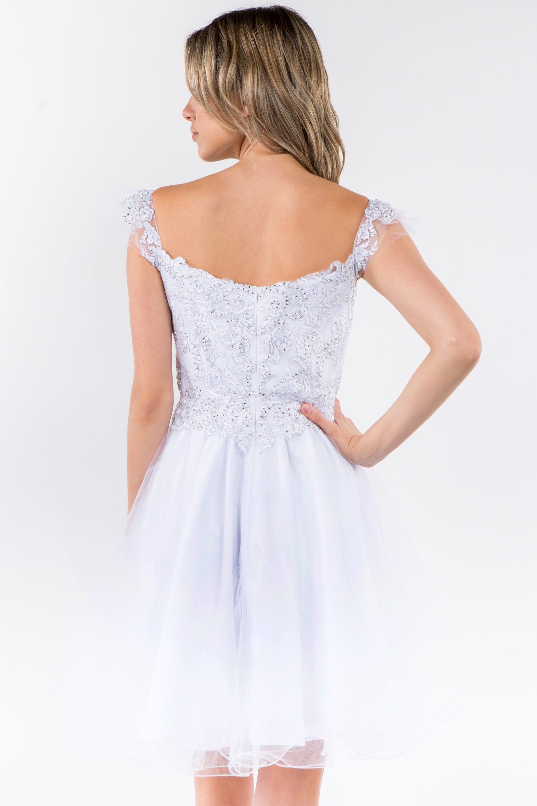 Embroidered Short Ruffled Dress by Elizabeth K GS1966 - product image 22
