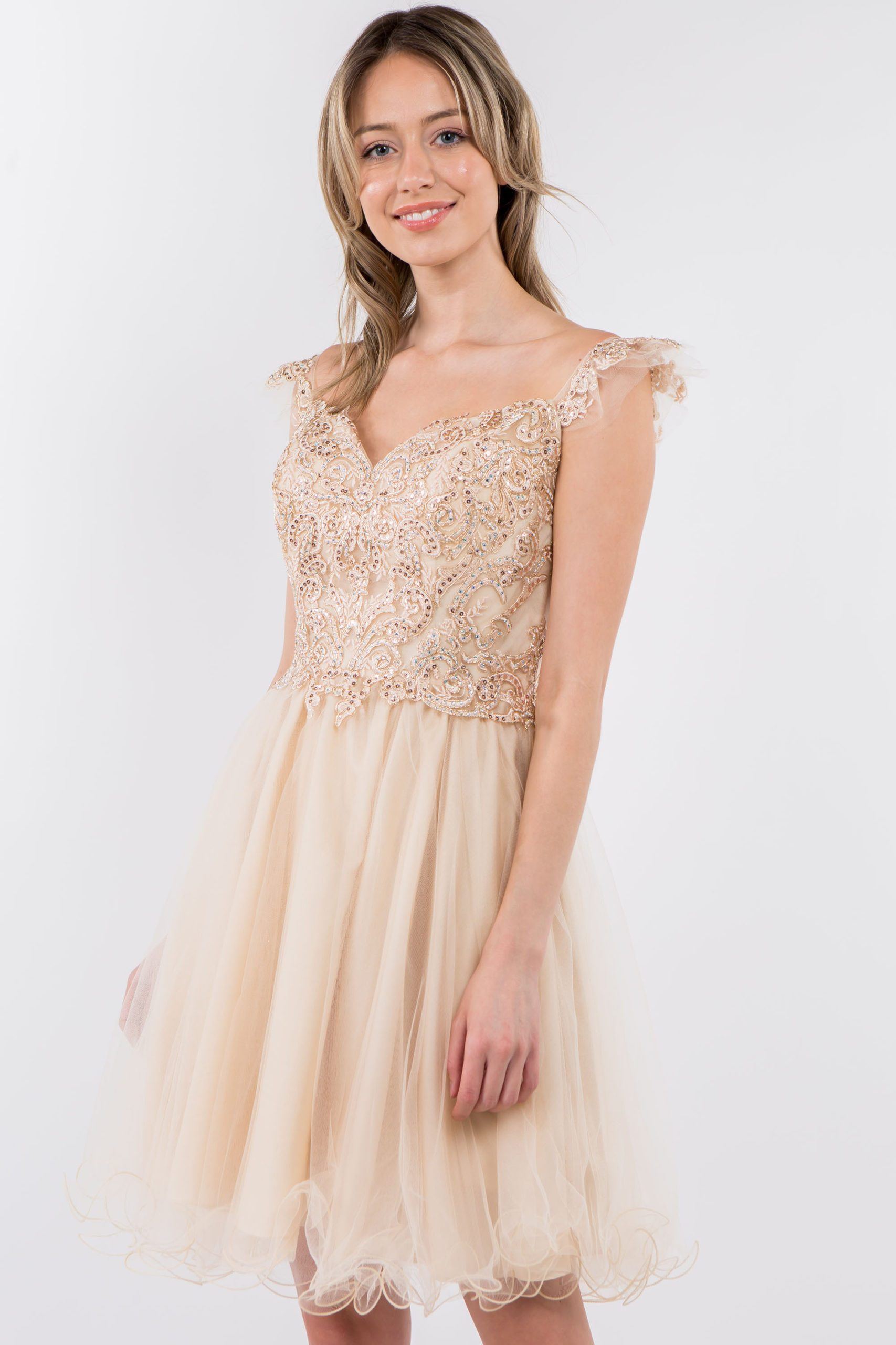 Embroidered Short Ruffled Dress by Elizabeth K GS1966 - product image 18