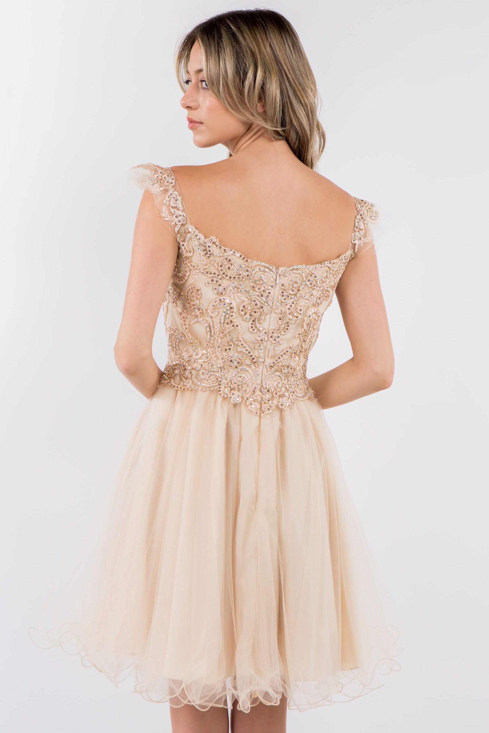 Embroidered Short Ruffled Dress by Elizabeth K GS1966 - product image 17
