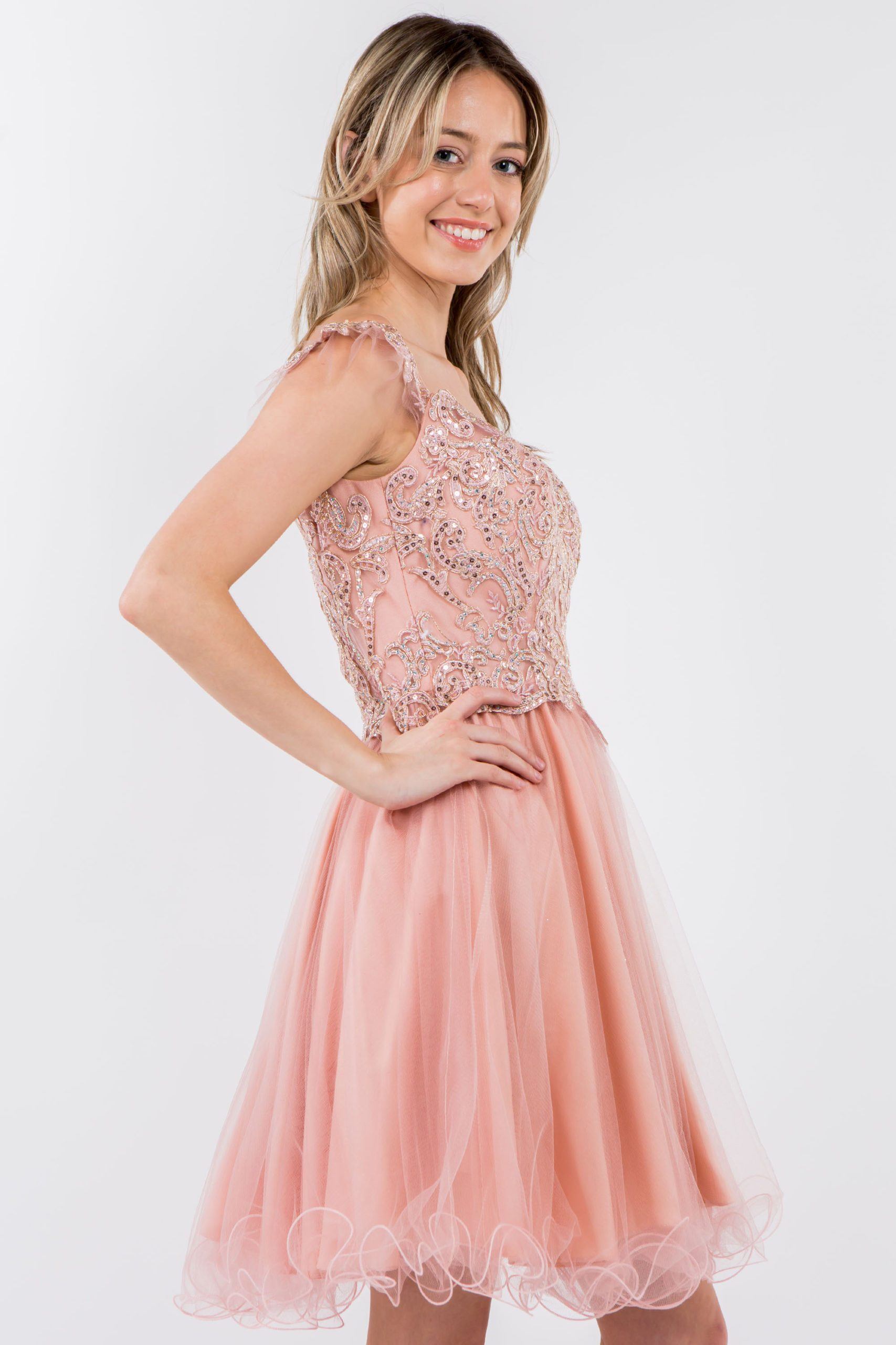 Embroidered Short Ruffled Dress by Elizabeth K GS1966 - product image 14