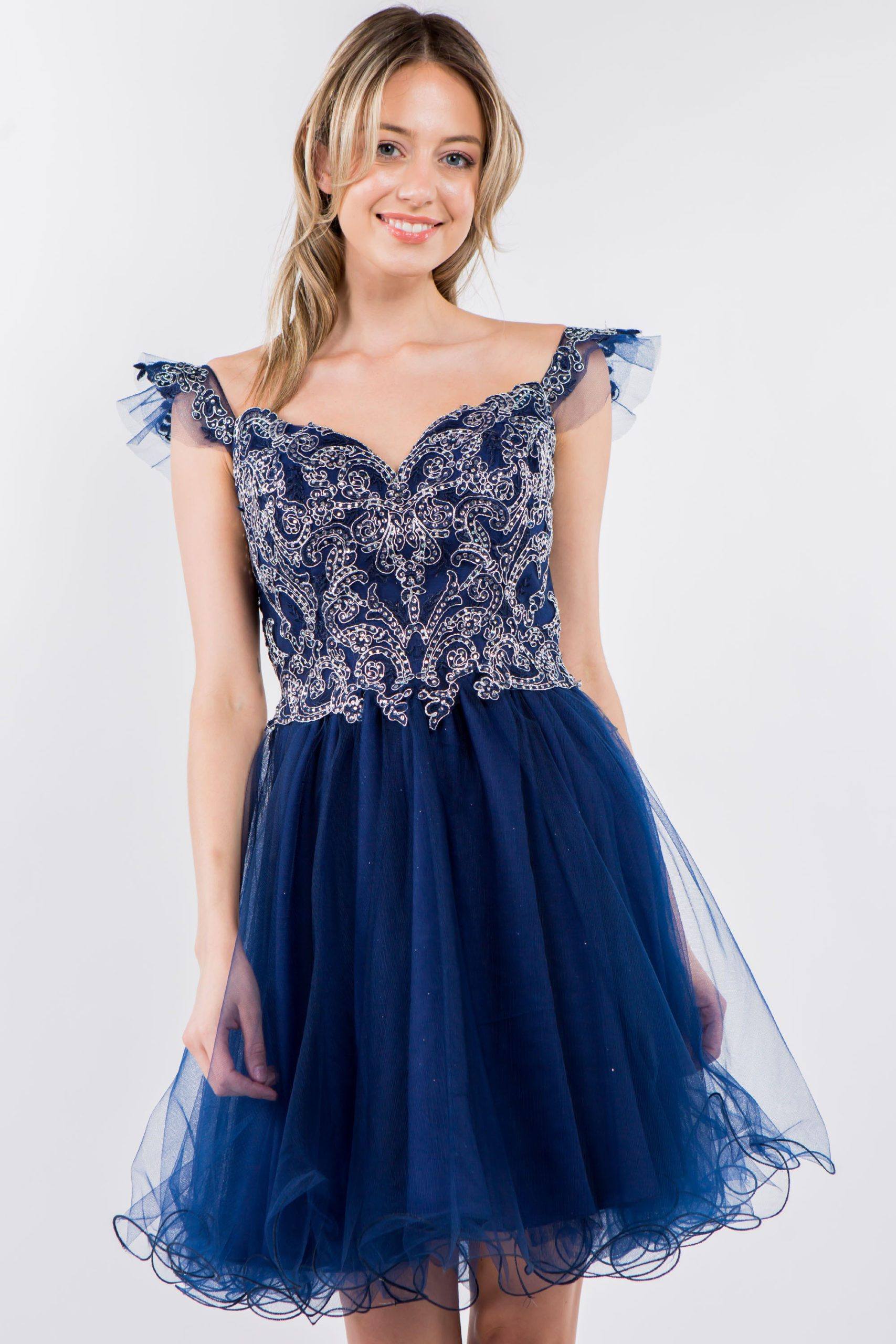 Embroidered Short Ruffled Dress by Elizabeth K GS1966 - product image 8
