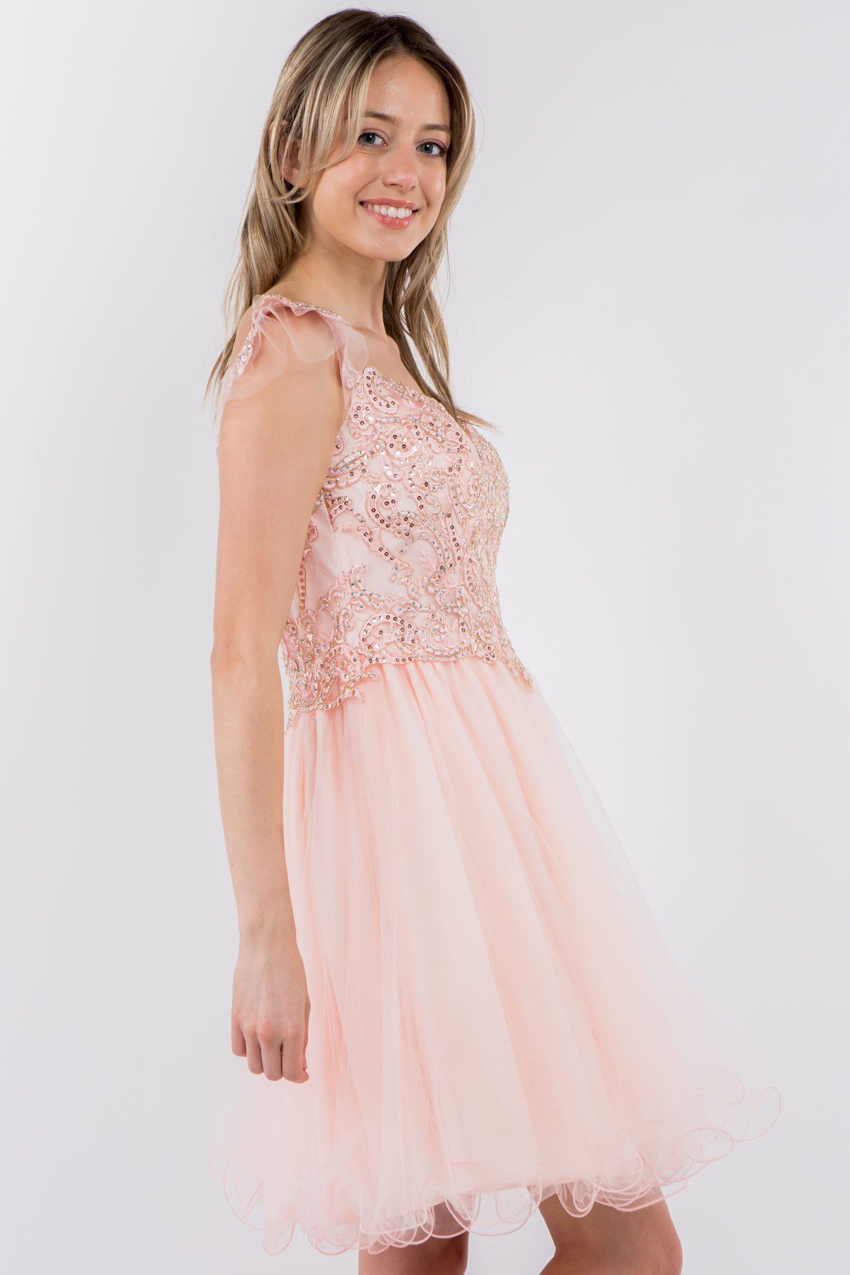 Embroidered Short Ruffled Dress by Elizabeth K GS1966 - product image 5
