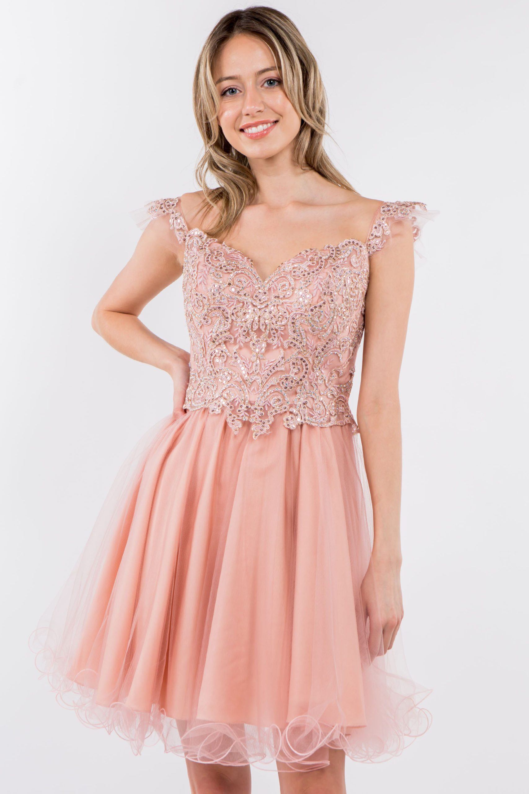 Embroidered Short Ruffled Dress by Elizabeth K GS1966 - product image 13