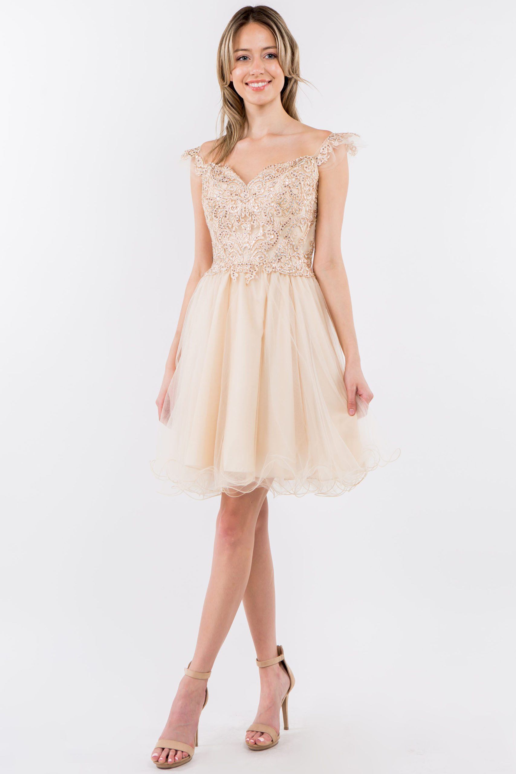 Embroidered Short Ruffled Dress by Elizabeth K GS1966 - product image 16