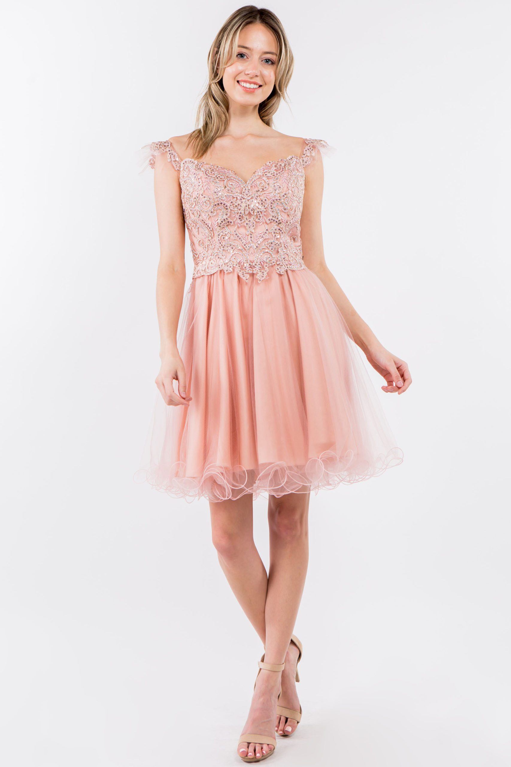 Embroidered Short Ruffled Dress by Elizabeth K GS1966 - product image 11