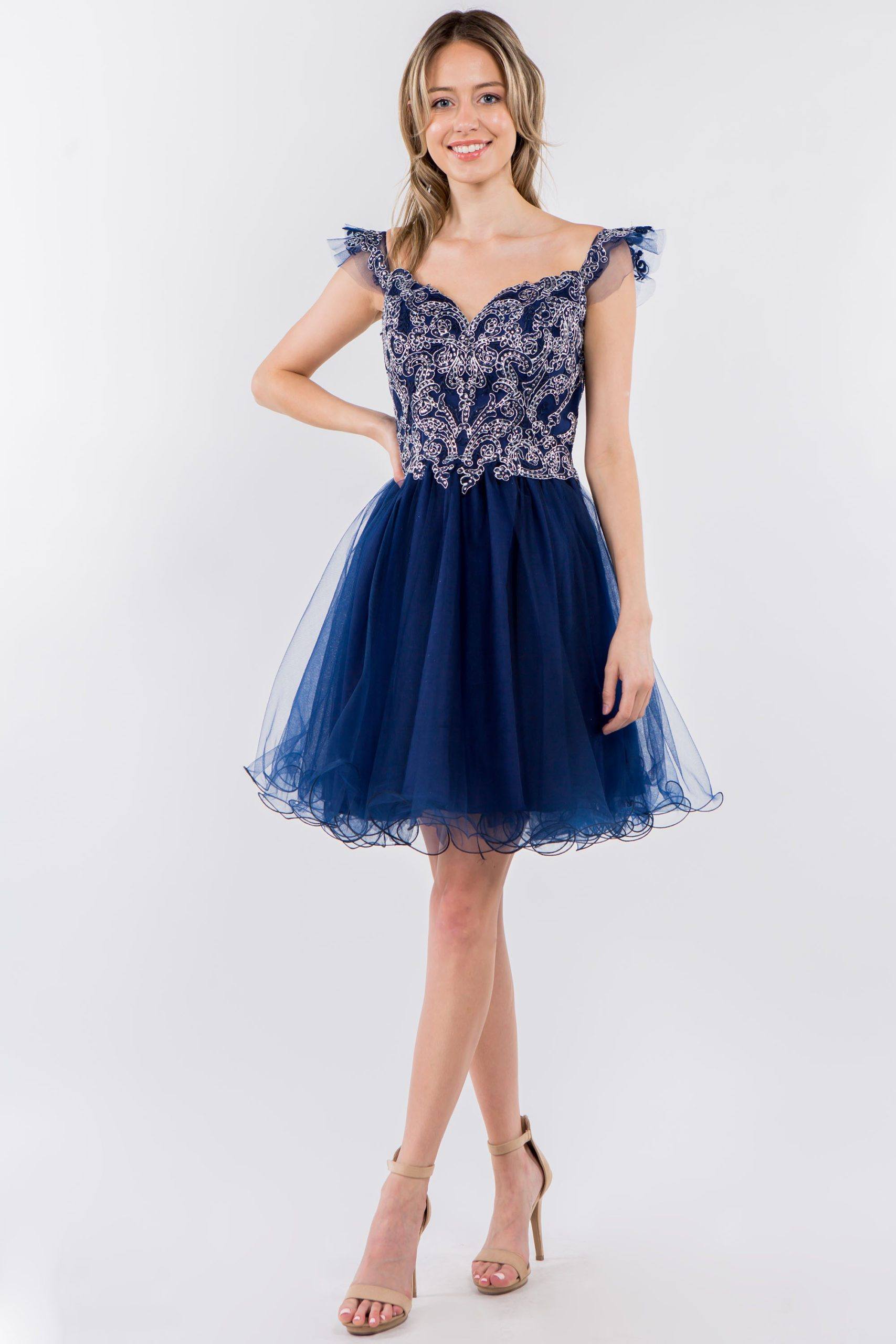 Embroidered Short Ruffled Dress by Elizabeth K GS1966 - product image 6