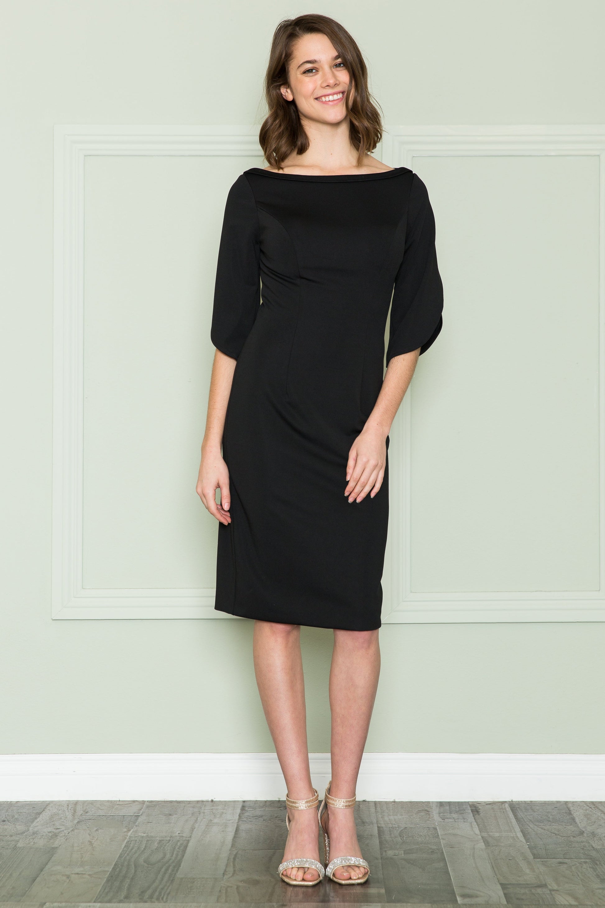 Fitted Short Mid-Sleeve Jersey Dress by Poly USA 8772 - product image 7