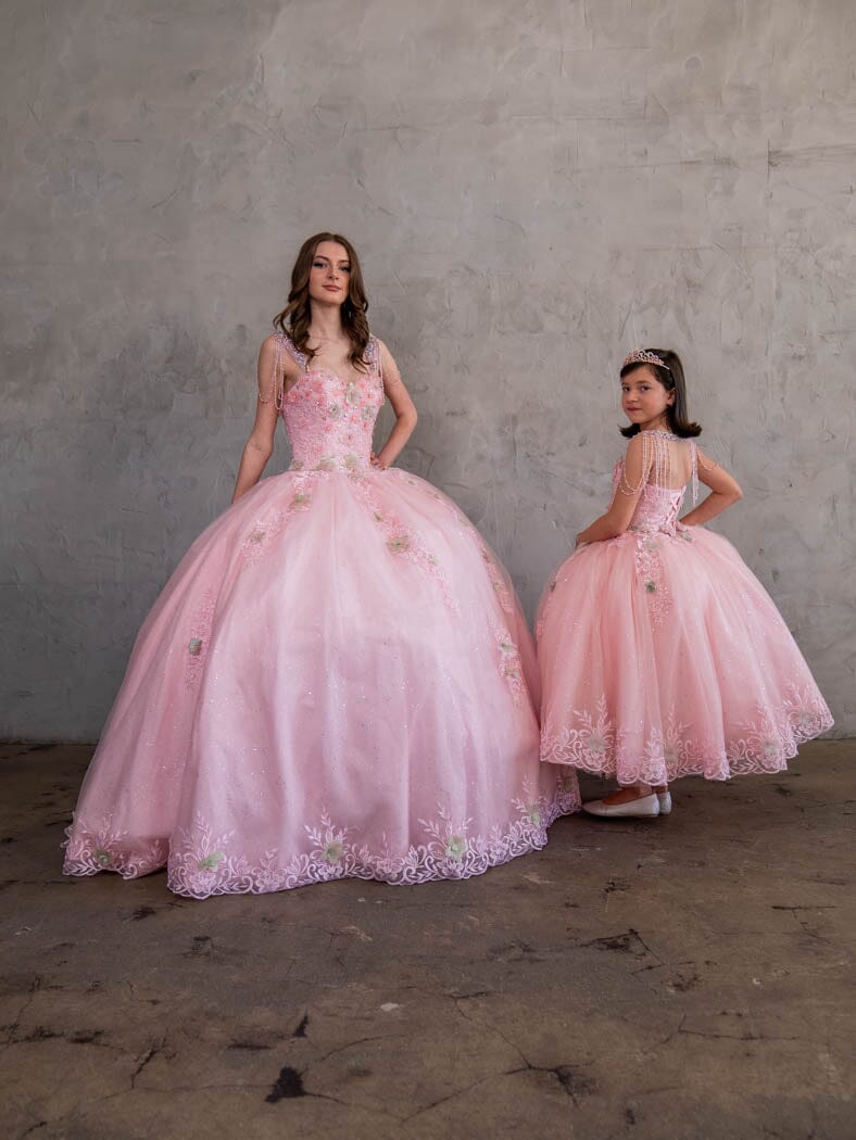 Floral Applique Sleeveless Ball Gown by Calla SCL-30011 - product image 4