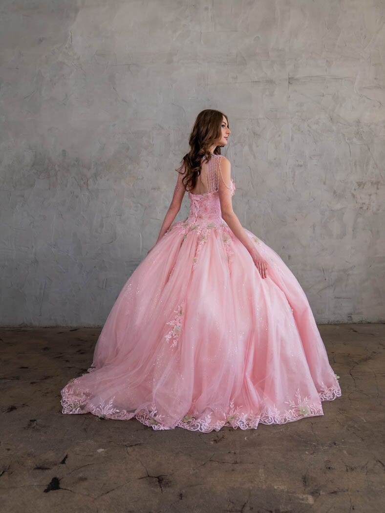 Floral Applique Sleeveless Ball Gown by Calla SCL-30011 - product image 5