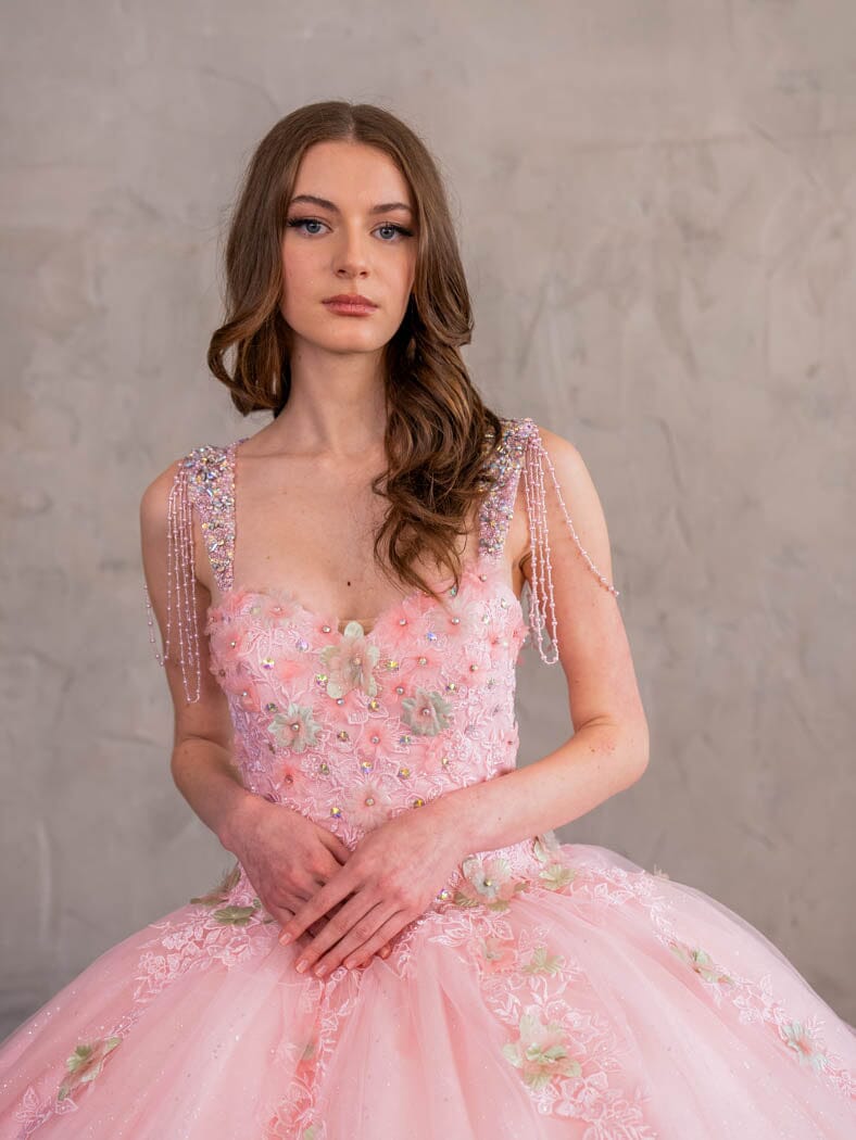Floral Applique Sleeveless Ball Gown by Calla SCL-30011 - product image 6