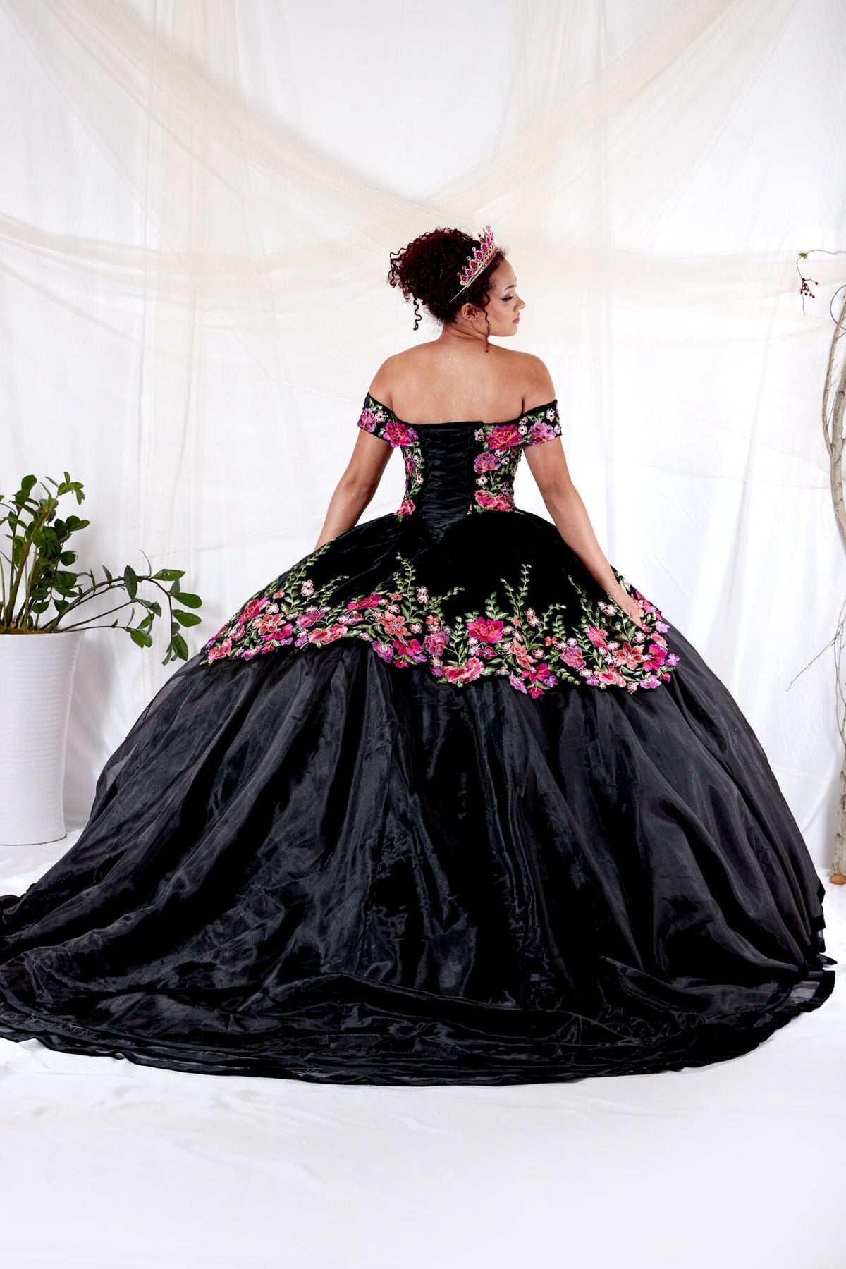 Floral Charro Off Shoulder Ball Gown by Calla SCL-30016 - product image 2