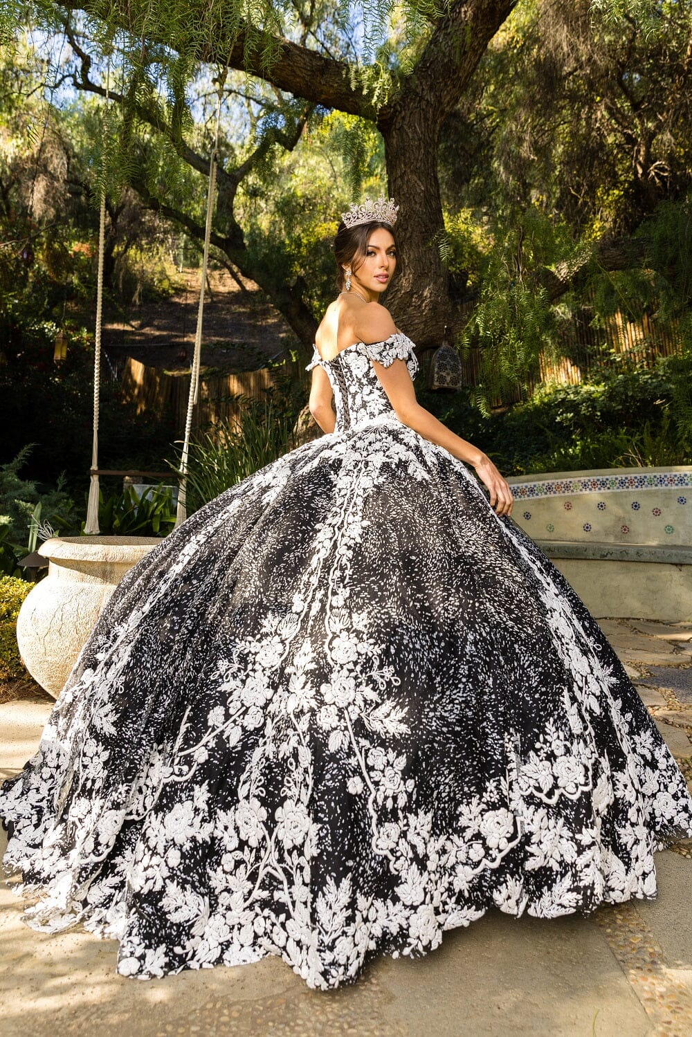 Floral Embroidered Off Shoulder Ball Gown by Cinderella Couture 8070J - product image 2