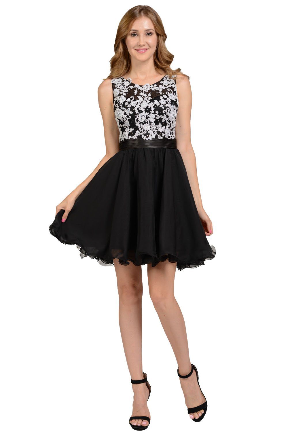 Fuchsia Short Sleeveless Lace Applique Dress by Poly USA - product image 5