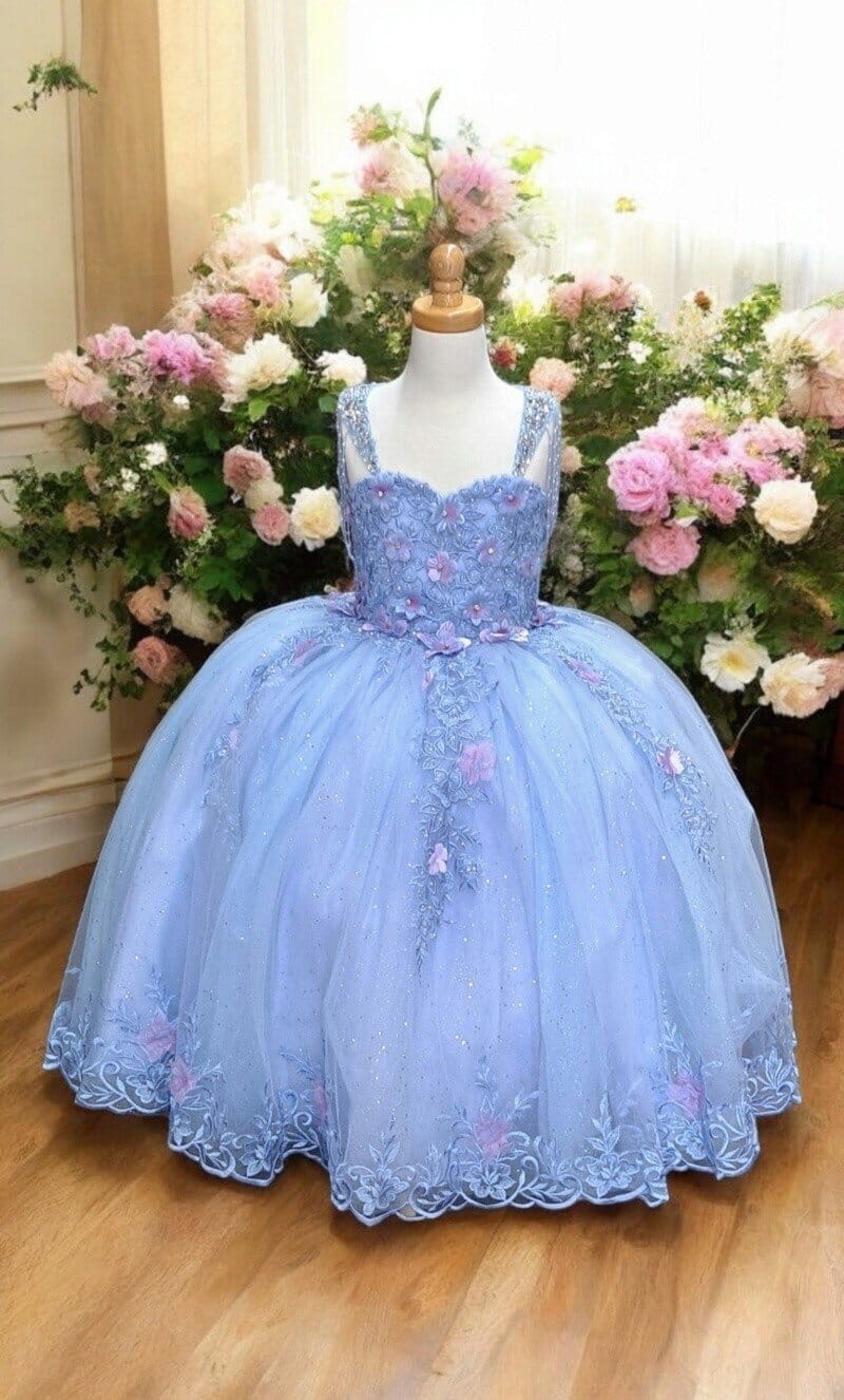 Floral Applique Sleeveless Ball Gown by Calla SCL-30011 - product image 9