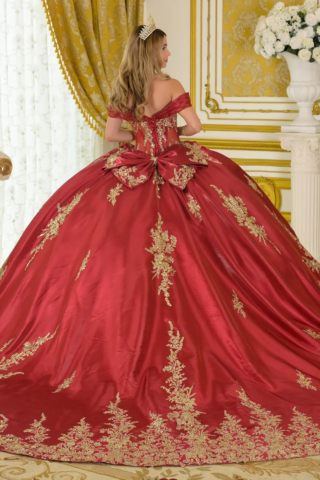 Beaded Off Shoulder Ball Gown by Elizabeth K GL3791 - product image 6
