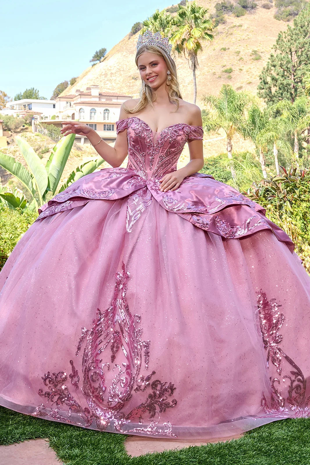 Off Shoulder Ball Gown by Elizabeth K GL3794 - product image 1