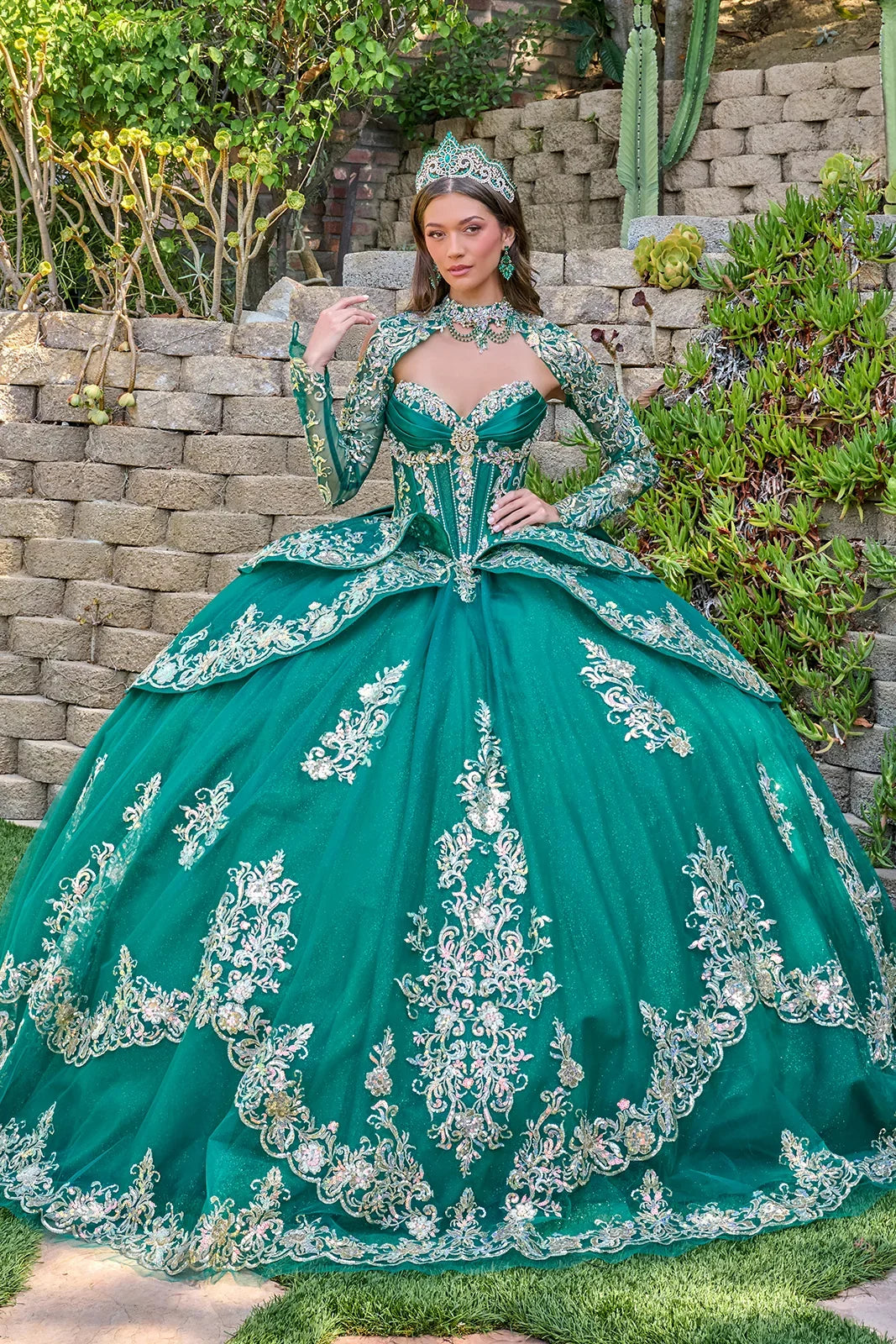Strapless Bolero Ball Gown by Elizabeth K GL3800 - product image 1