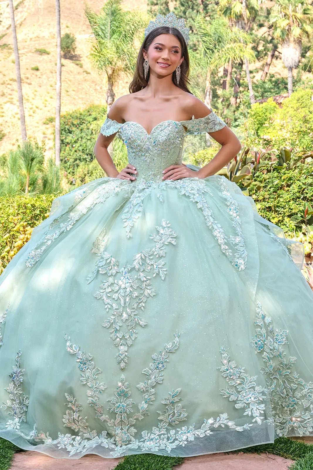 Off Shoulder Ball Gown by Elizabeth K GL3815 - product image 1