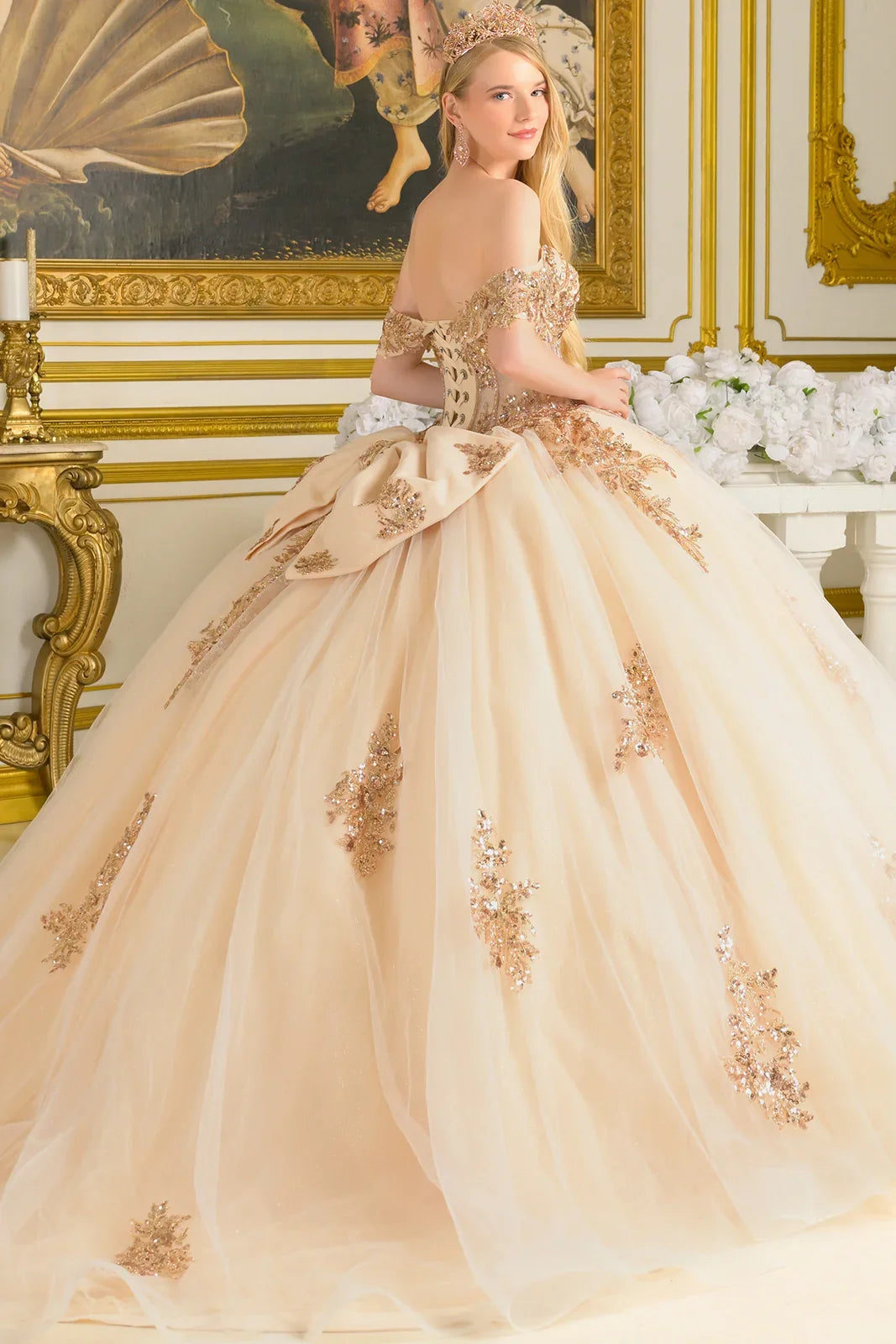Off Shoulder Ball Gown by Elizabeth K GL3816 - product image 2