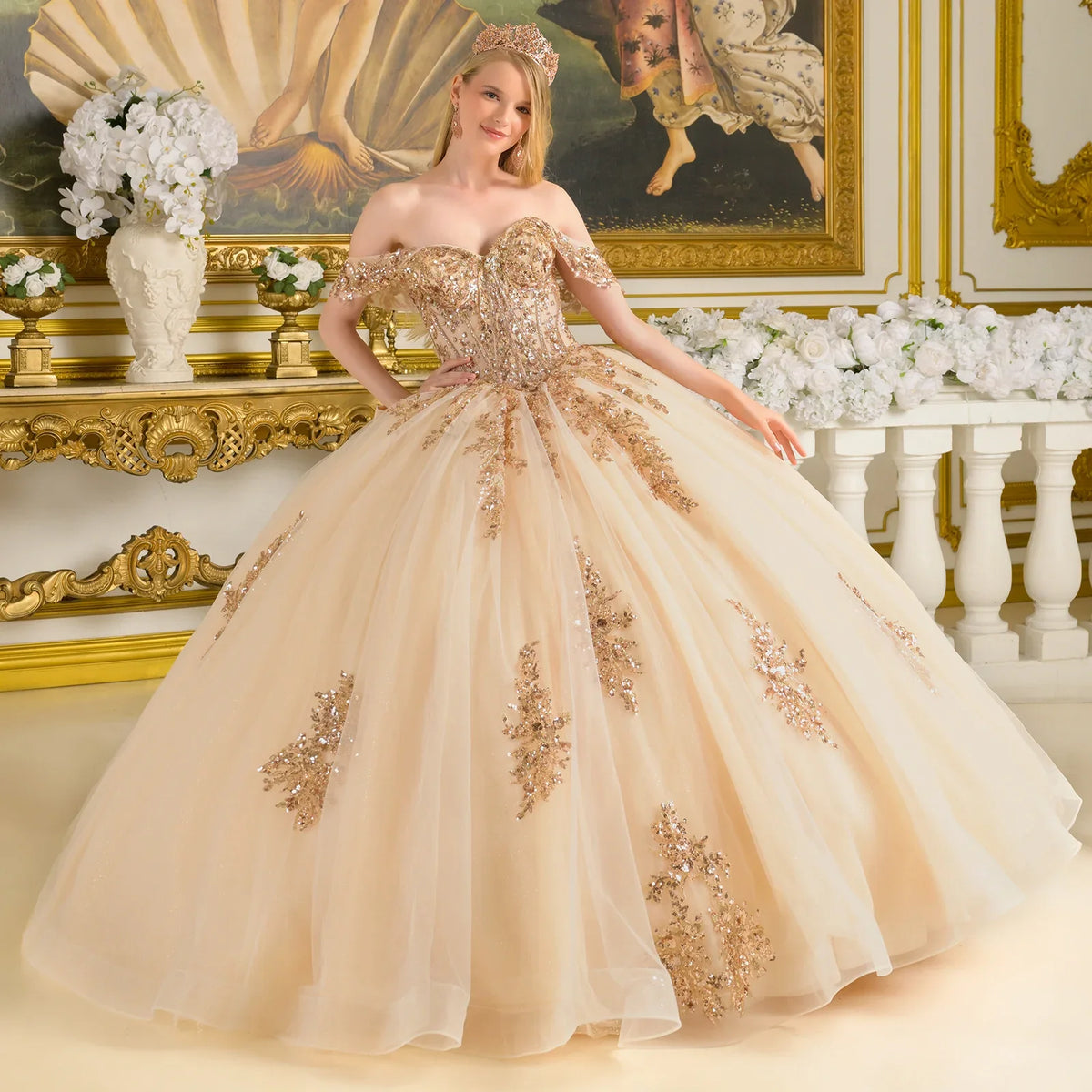 Off Shoulder Ball Gown by Elizabeth K GL3816 - product image 6