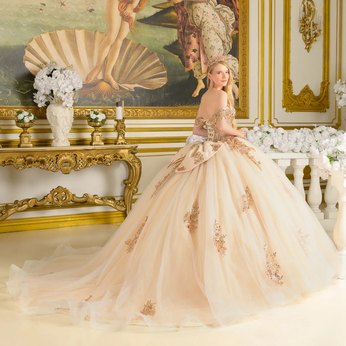 Off Shoulder Ball Gown by Elizabeth K GL3816 - product image 7