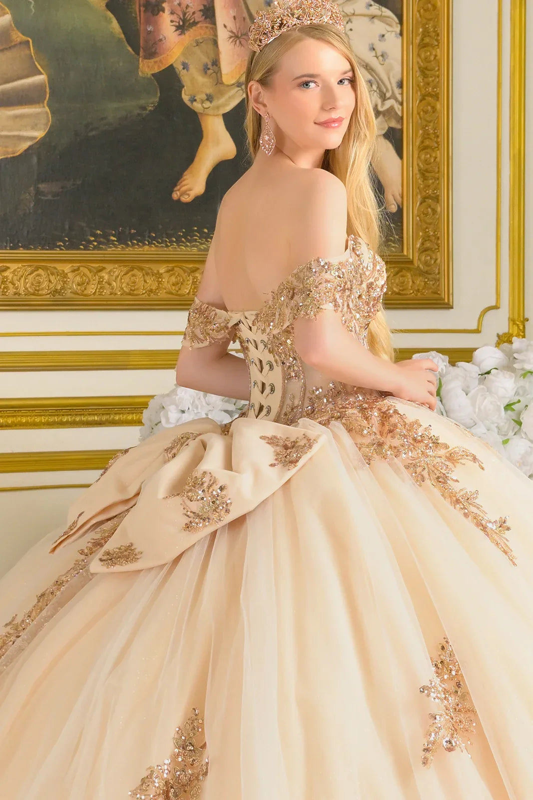 Off Shoulder Ball Gown by Elizabeth K GL3816 - product image 4