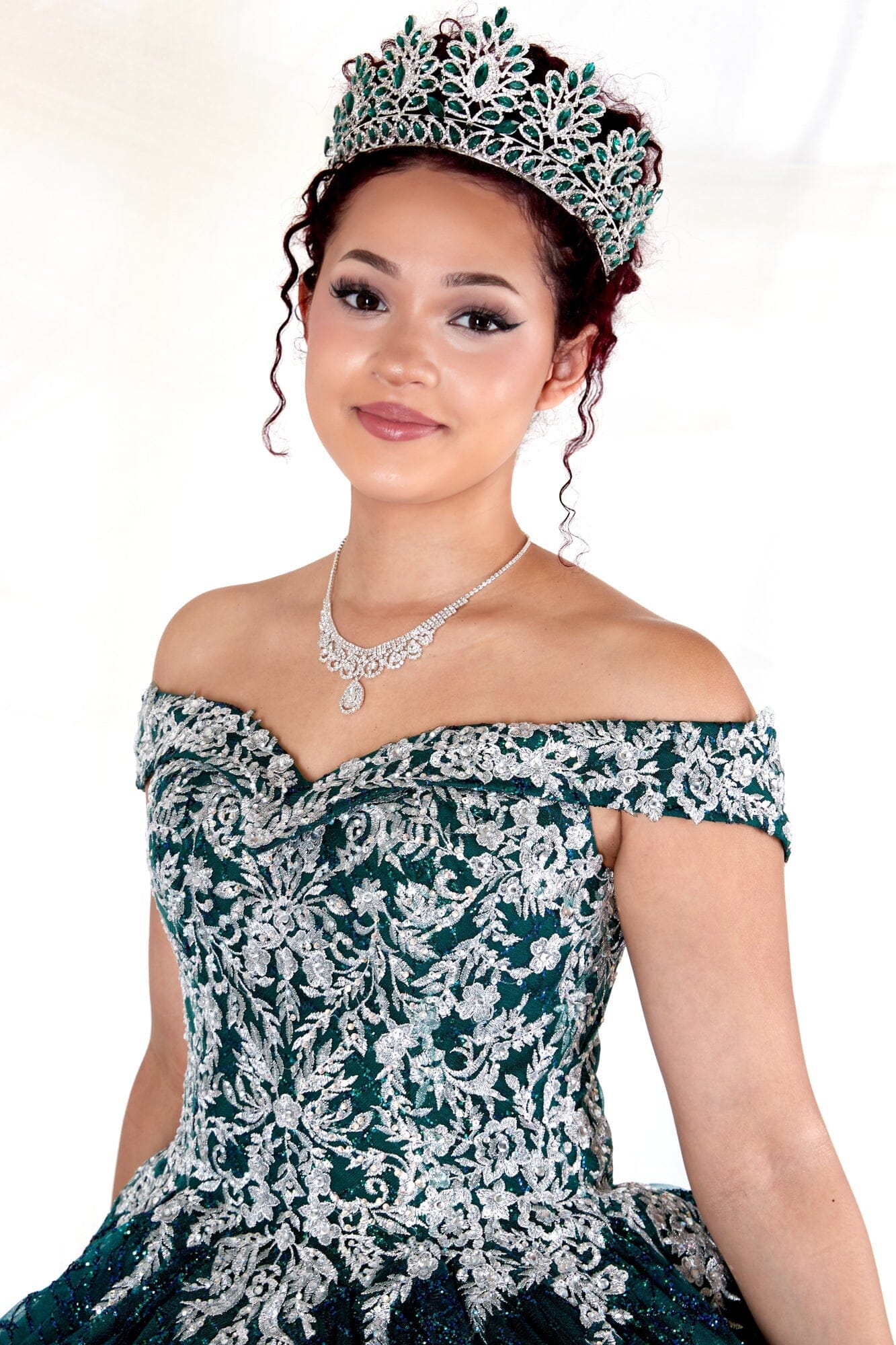 Glitter Print Off Shoulder Ball Gown by Calla WB-20509 - product image 3