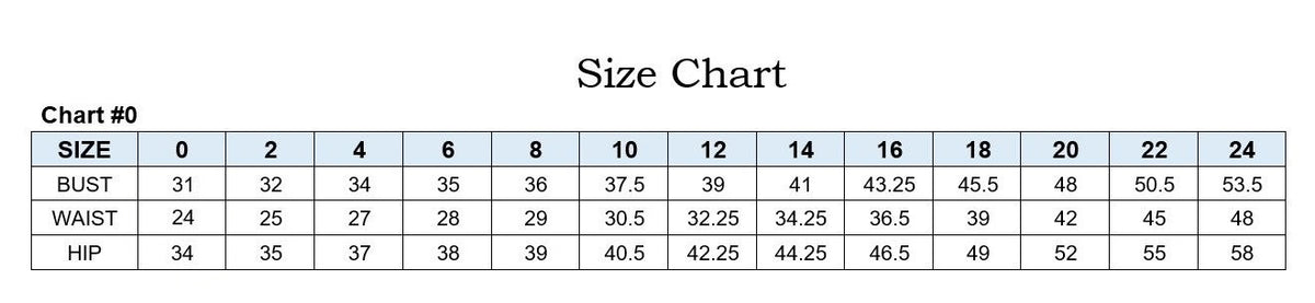 LaDivine J915 size chart