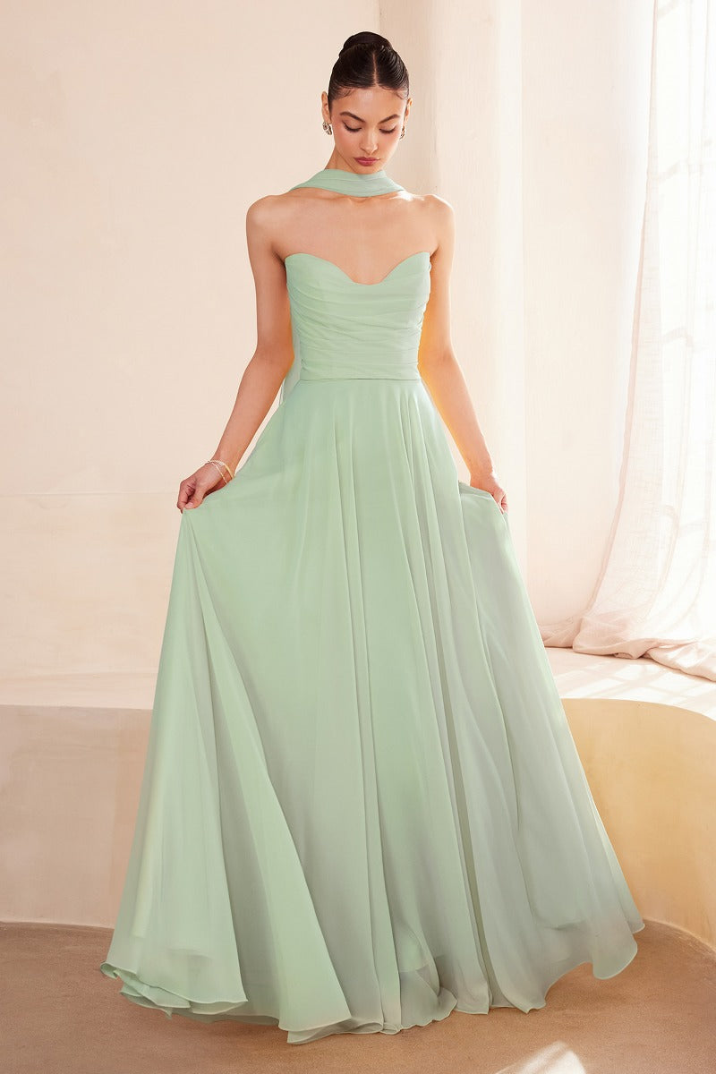 LaDivine T703 gown in SAGE