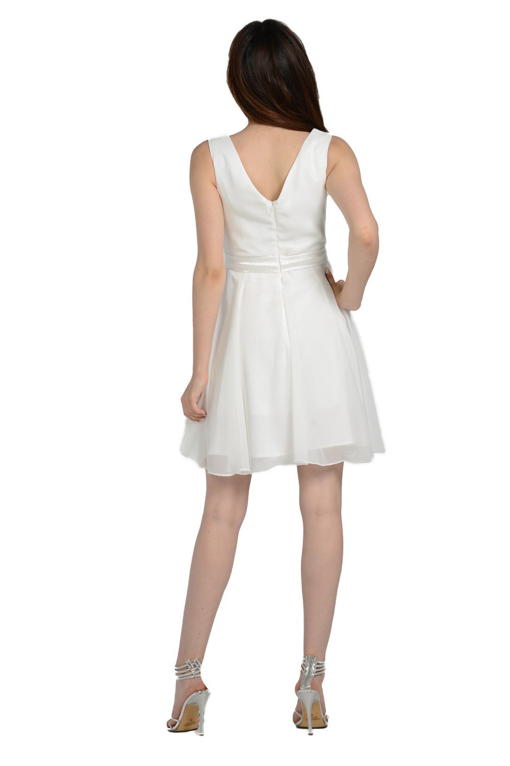 Lilac Short Knee Length Chiffon Dress by Poly USA - product image 10