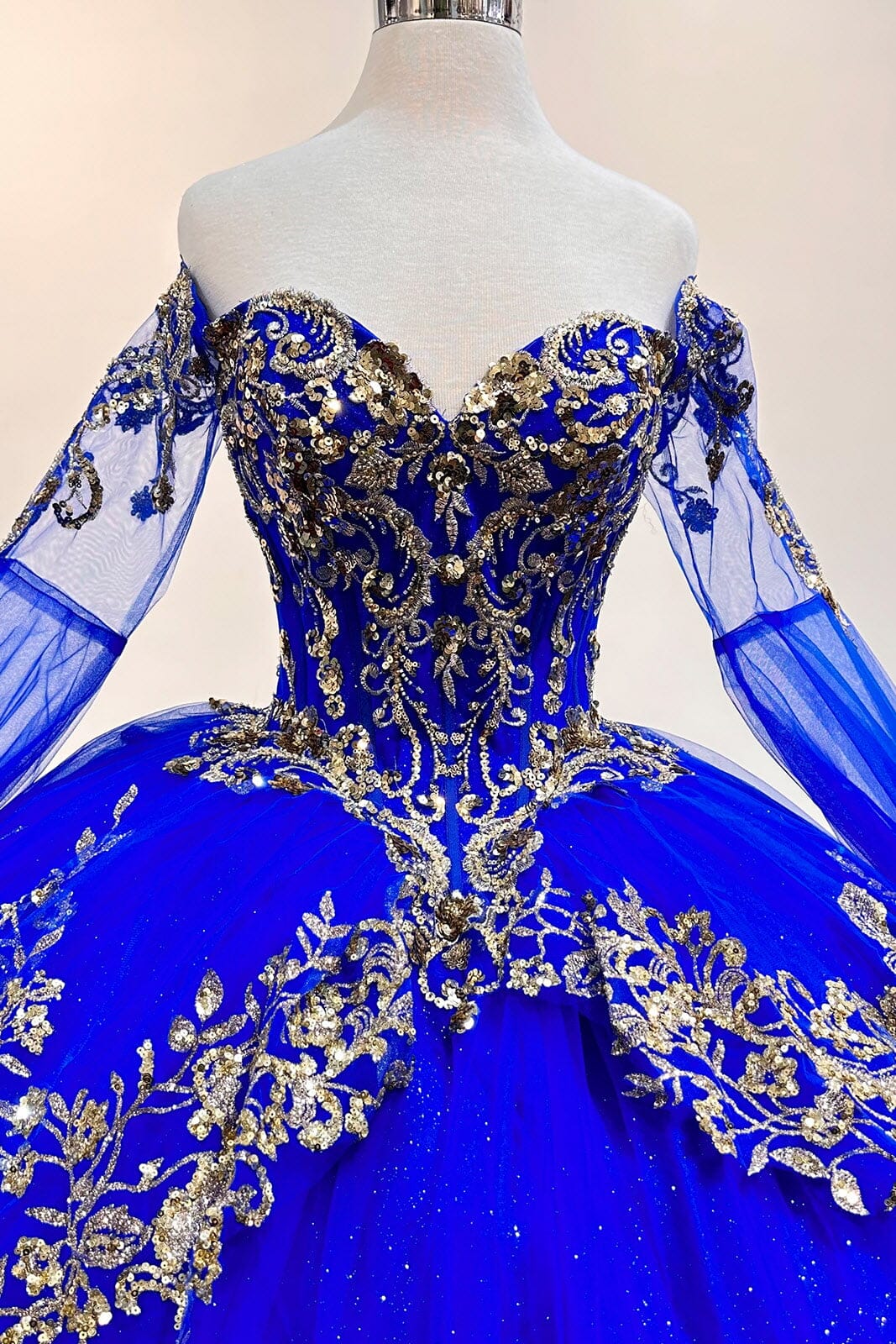 Long Sleeve Off Shoulder Ball Gown by Elizabeth K GL3184 - product image 12