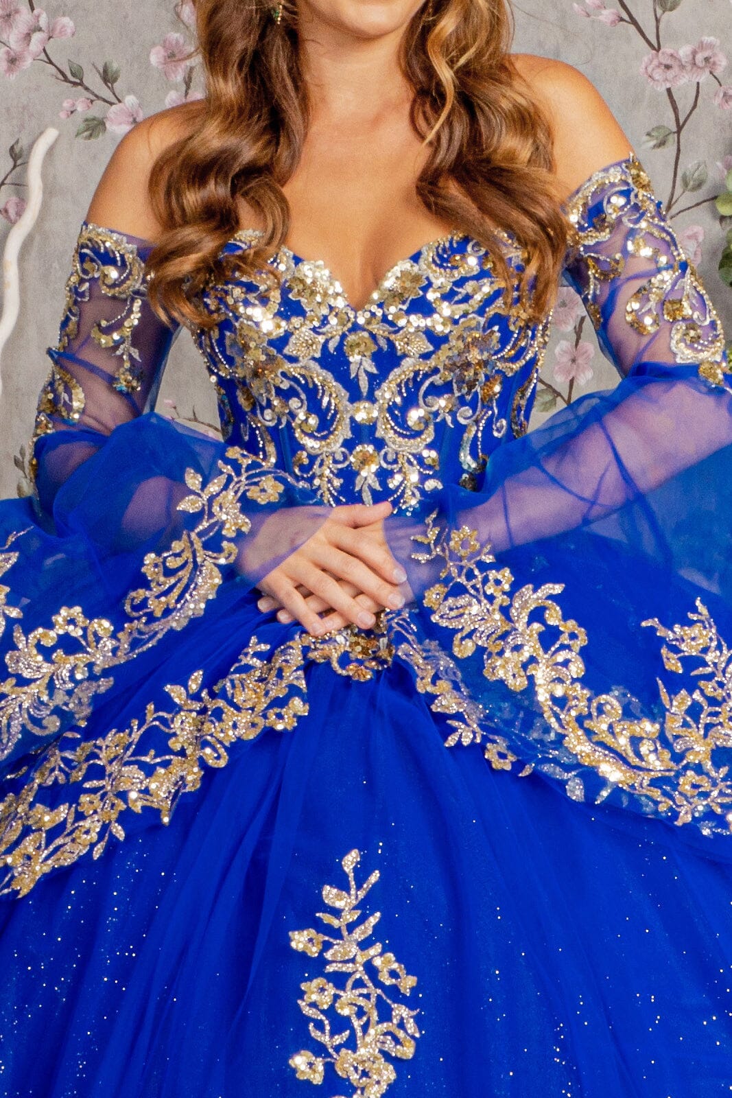 Long Sleeve Off Shoulder Ball Gown by Elizabeth K GL3184 - product image 9