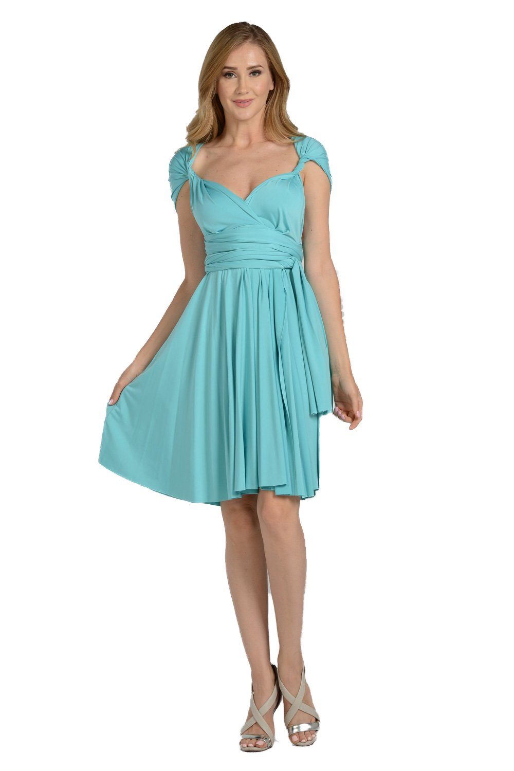 Magenta Short Convertible Jersey Dress by Poly USA - product image 6