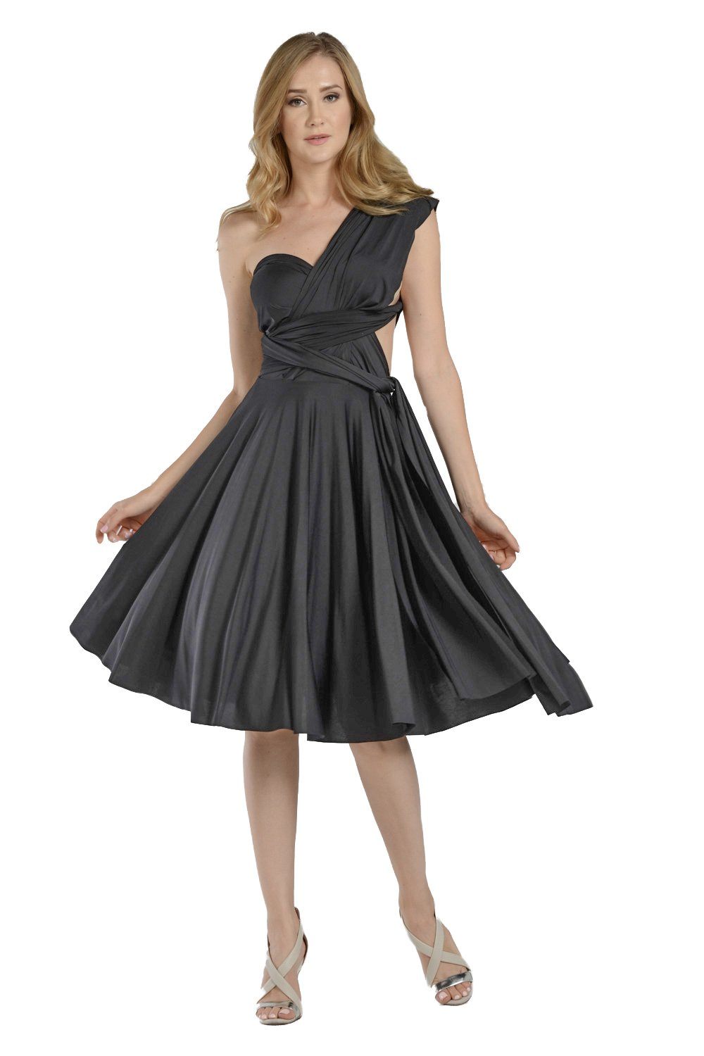 Magenta Short Convertible Jersey Dress by Poly USA - product image 3