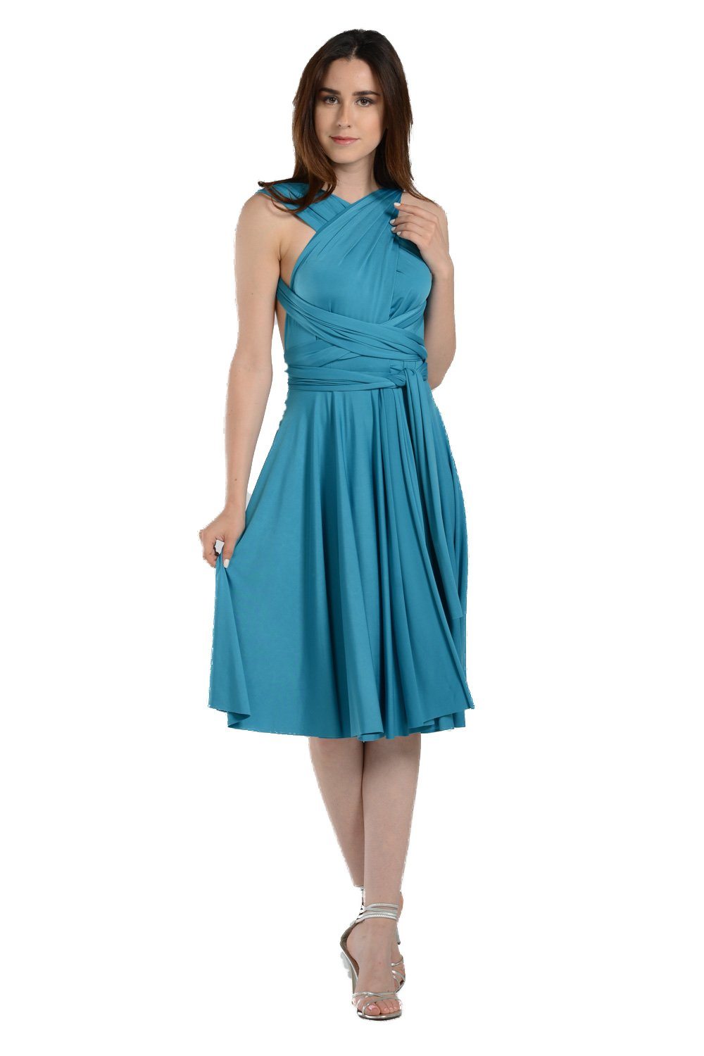 Magenta Short Convertible Jersey Dress by Poly USA - product image 8