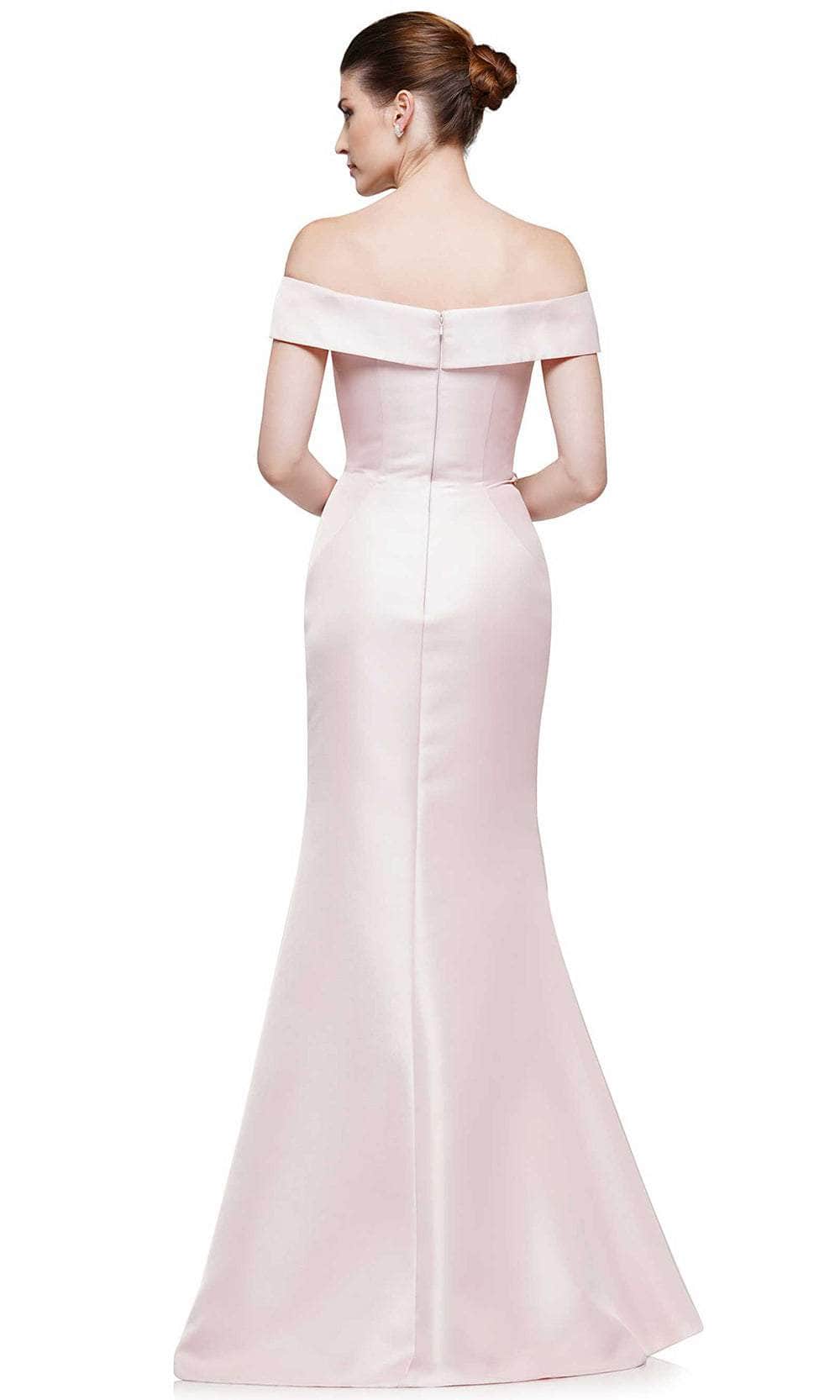 Marsoni by Colors - MV1003 Off Shoulder Jewel Accented Mermaid Gown