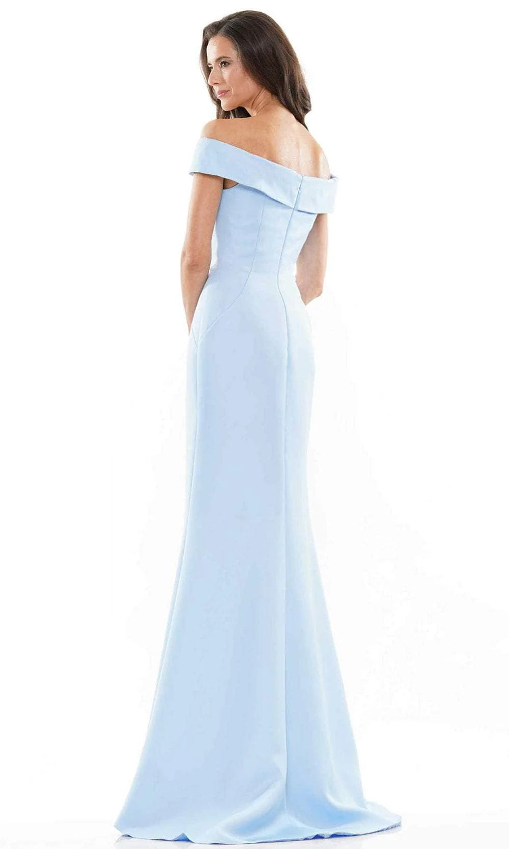 Marsoni by Colors - MV1003 Off Shoulder Jewel Accented Mermaid Gown