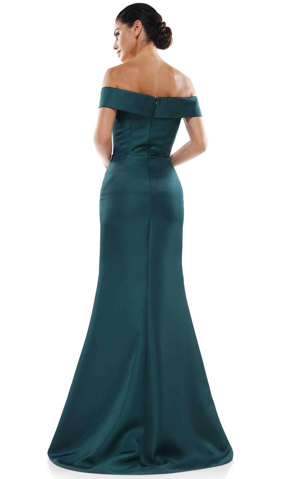Marsoni by Colors - MV1003 Off Shoulder Jewel Accented Mermaid Gown